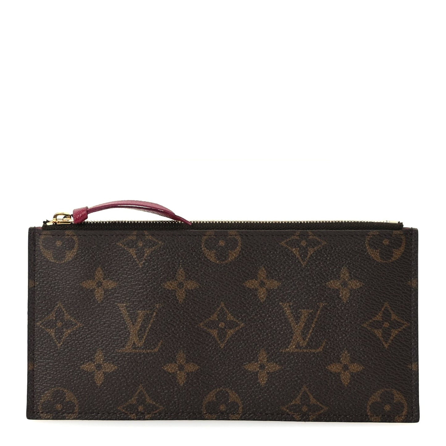Louis Vuitton Monogram Felicie Chain Wallet Zippered Insert Fuchsia