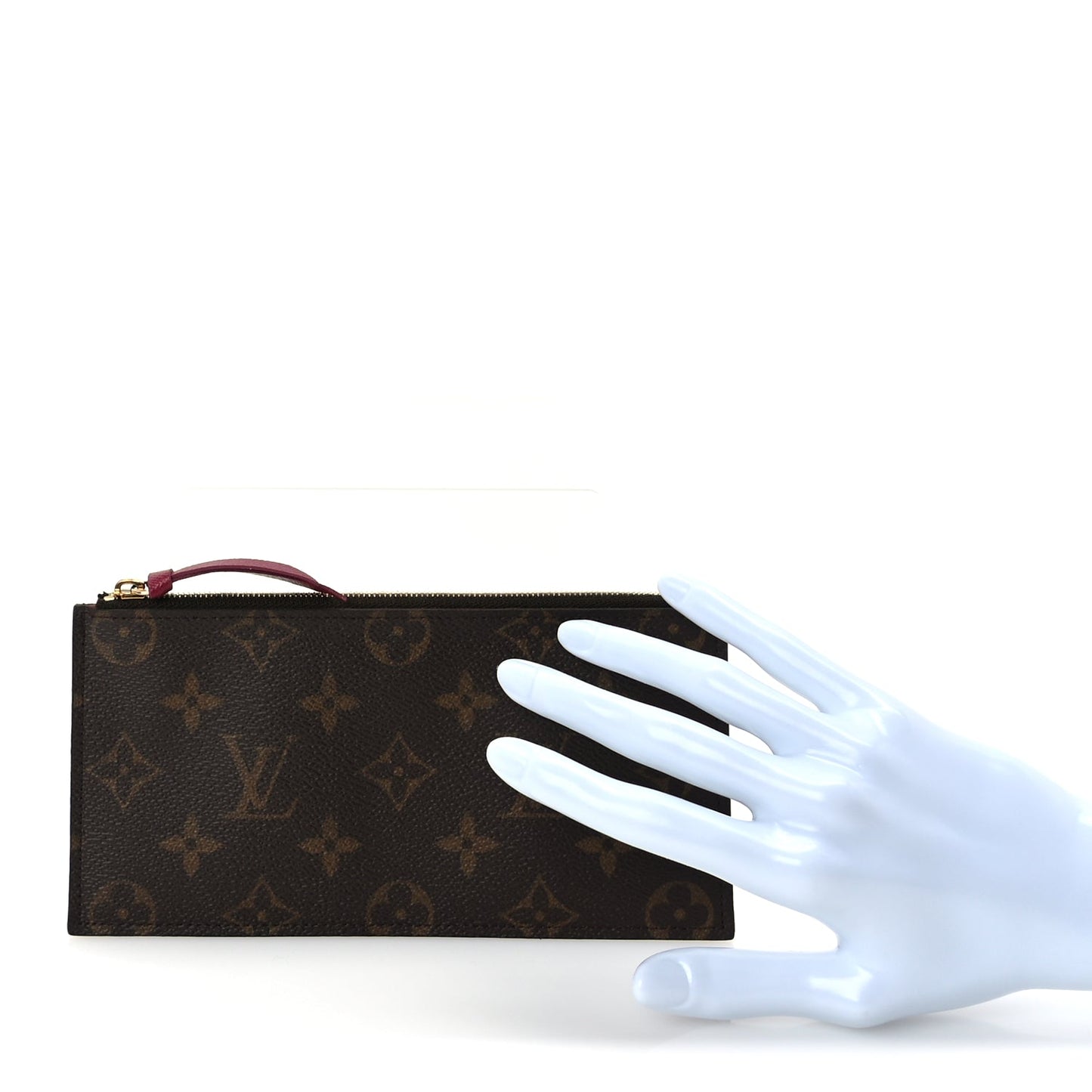 Louis Vuitton Monogram Felicie Chain Wallet Zippered Insert Fuchsia