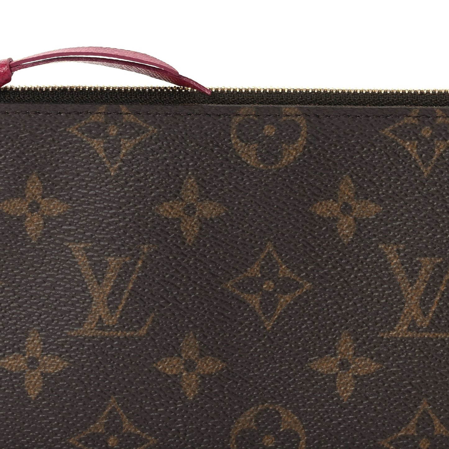Louis Vuitton Monogram Felicie Chain Wallet Zippered Insert Fuchsia