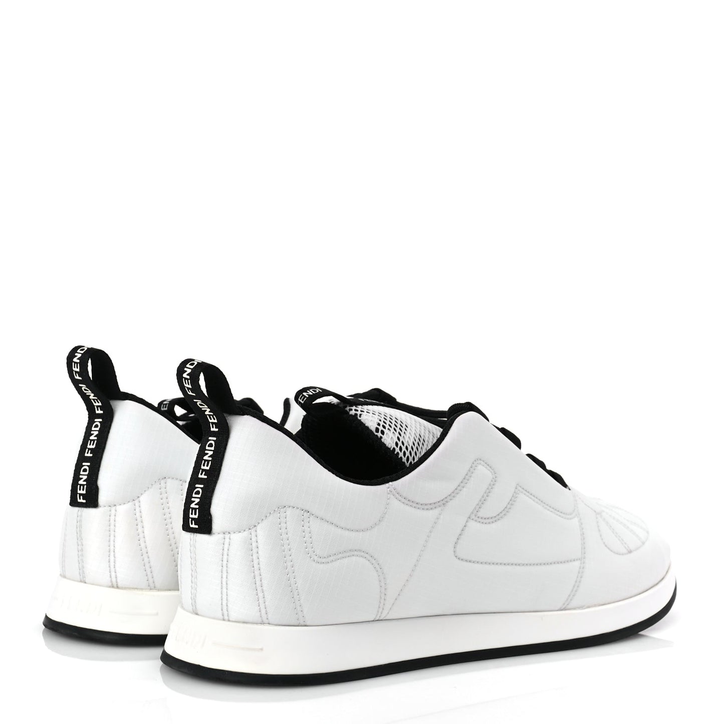 Fendi Nylon FFreedom Sneakers 41 White