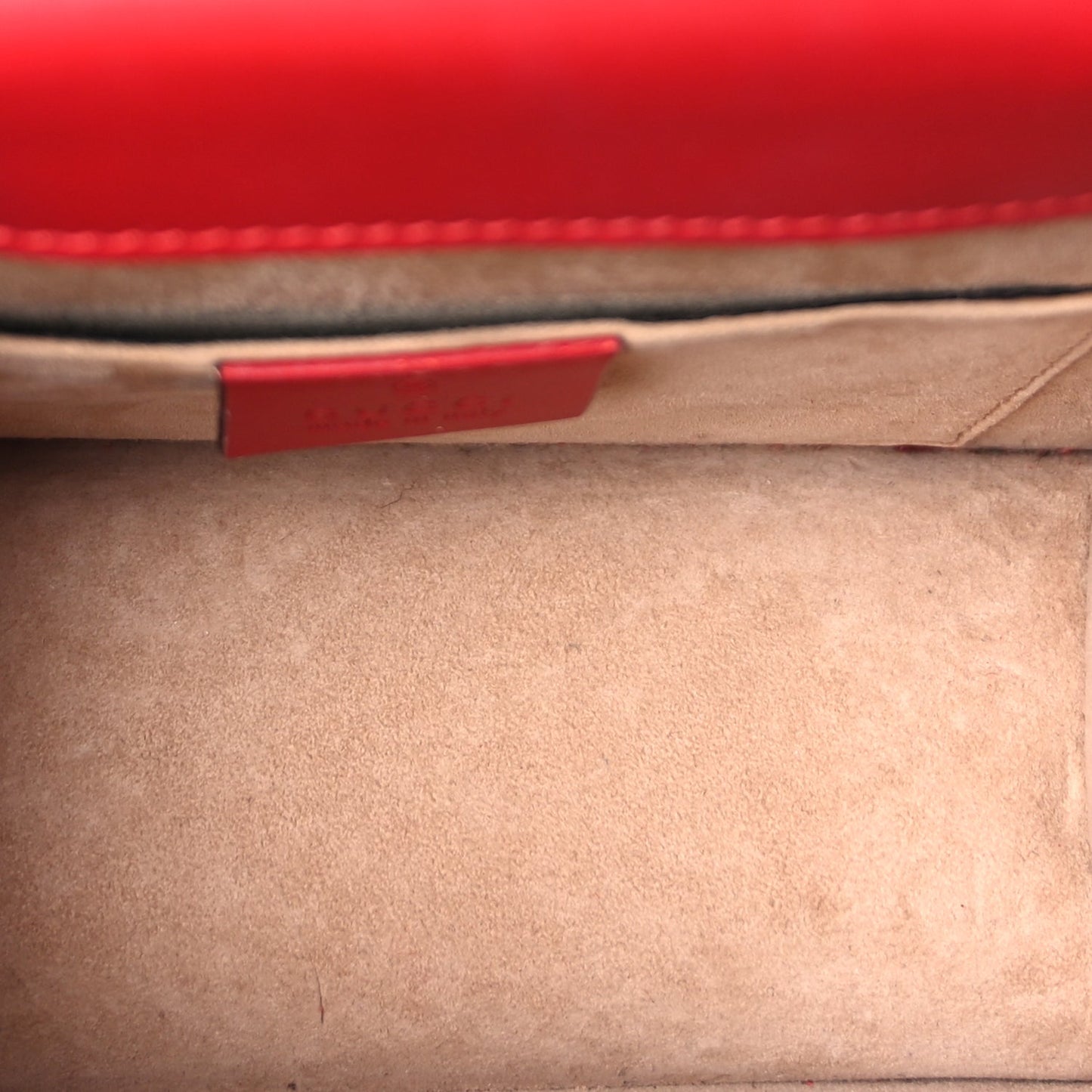 Gucci Calfskin Mini Sylvie Top Handle Bag Hibiscus Red