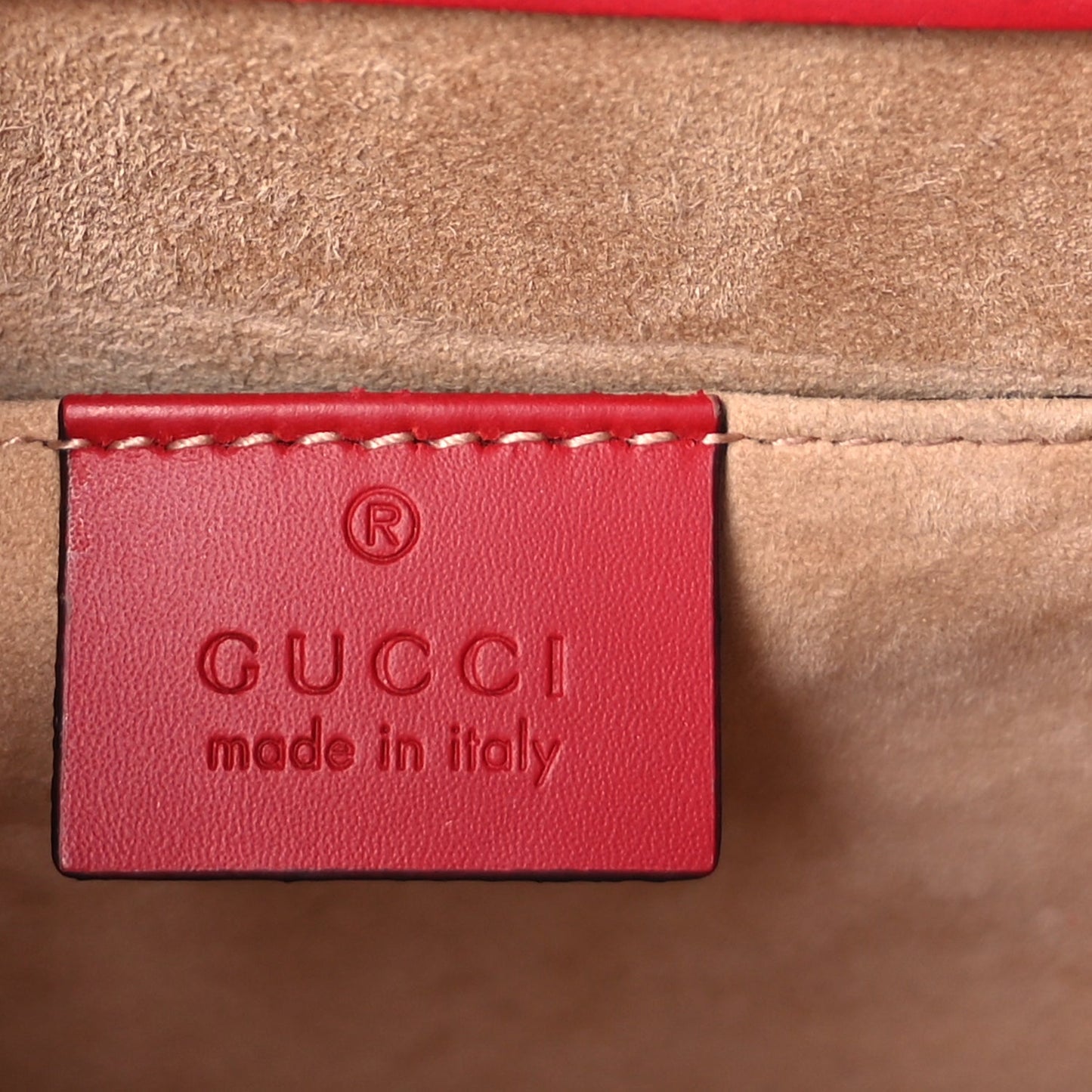 Gucci Calfskin Mini Sylvie Top Handle Bag Hibiscus Red