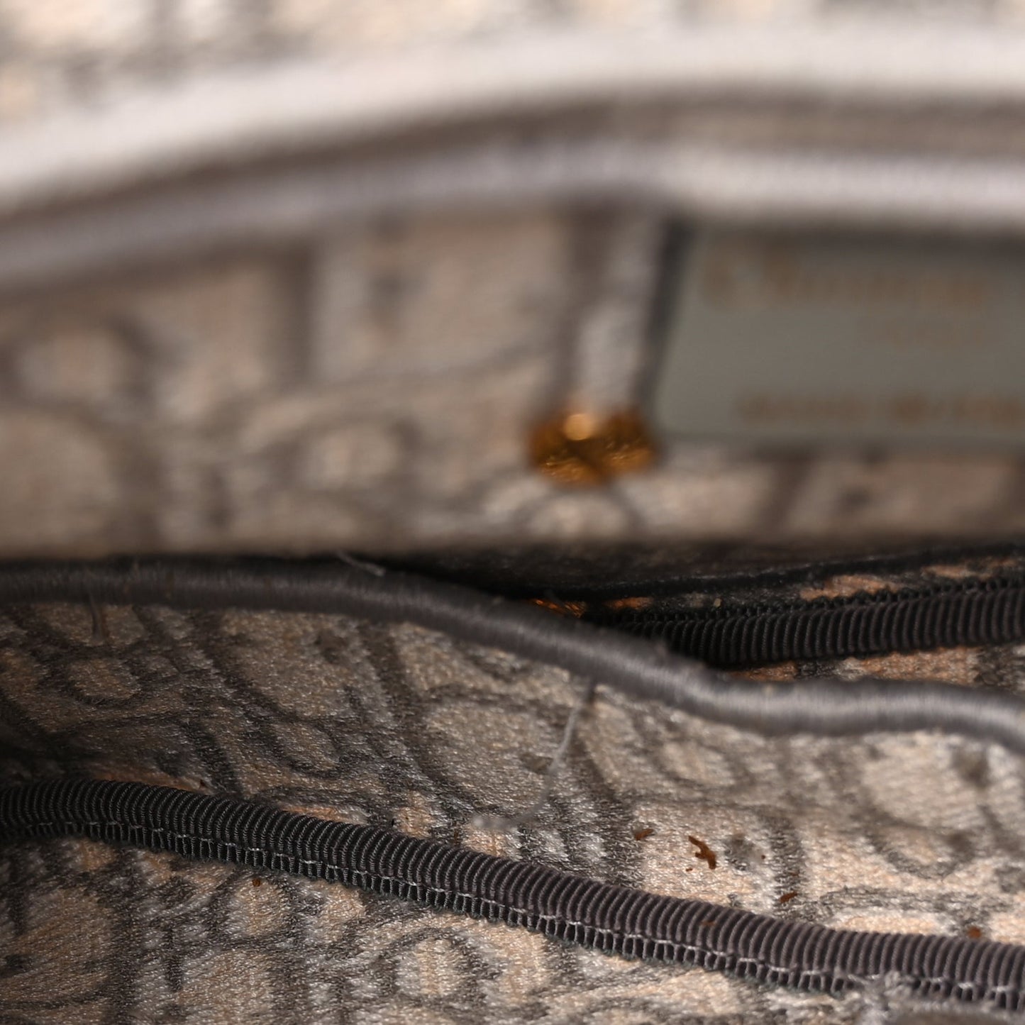 Christian Dior Oblique Embroidered Saddle Bag Gray