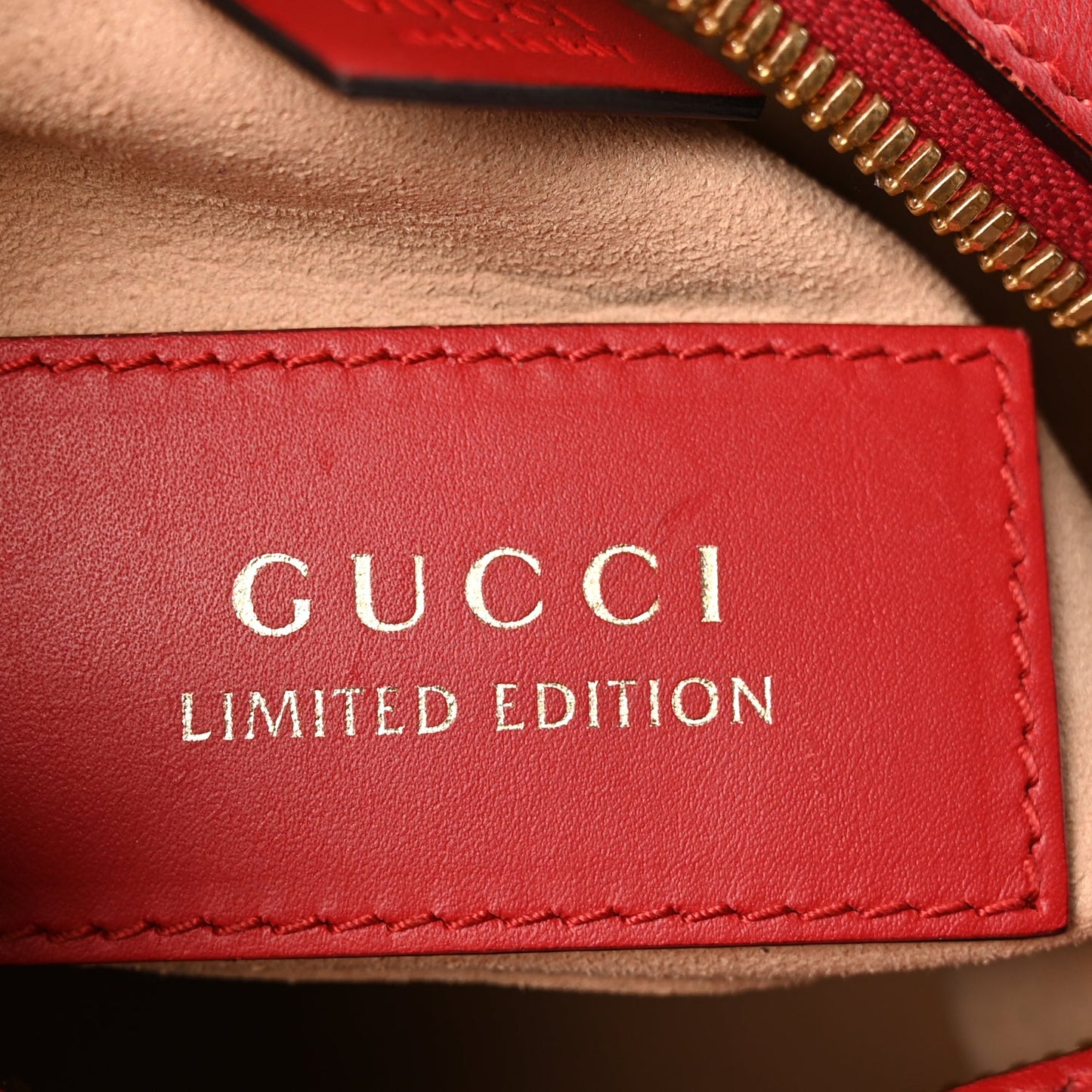 Gucci GG Supreme Monogram Kingsnake Heart Embroidered Mini Chain Shoulder Bag  Beige Hibiscus Red