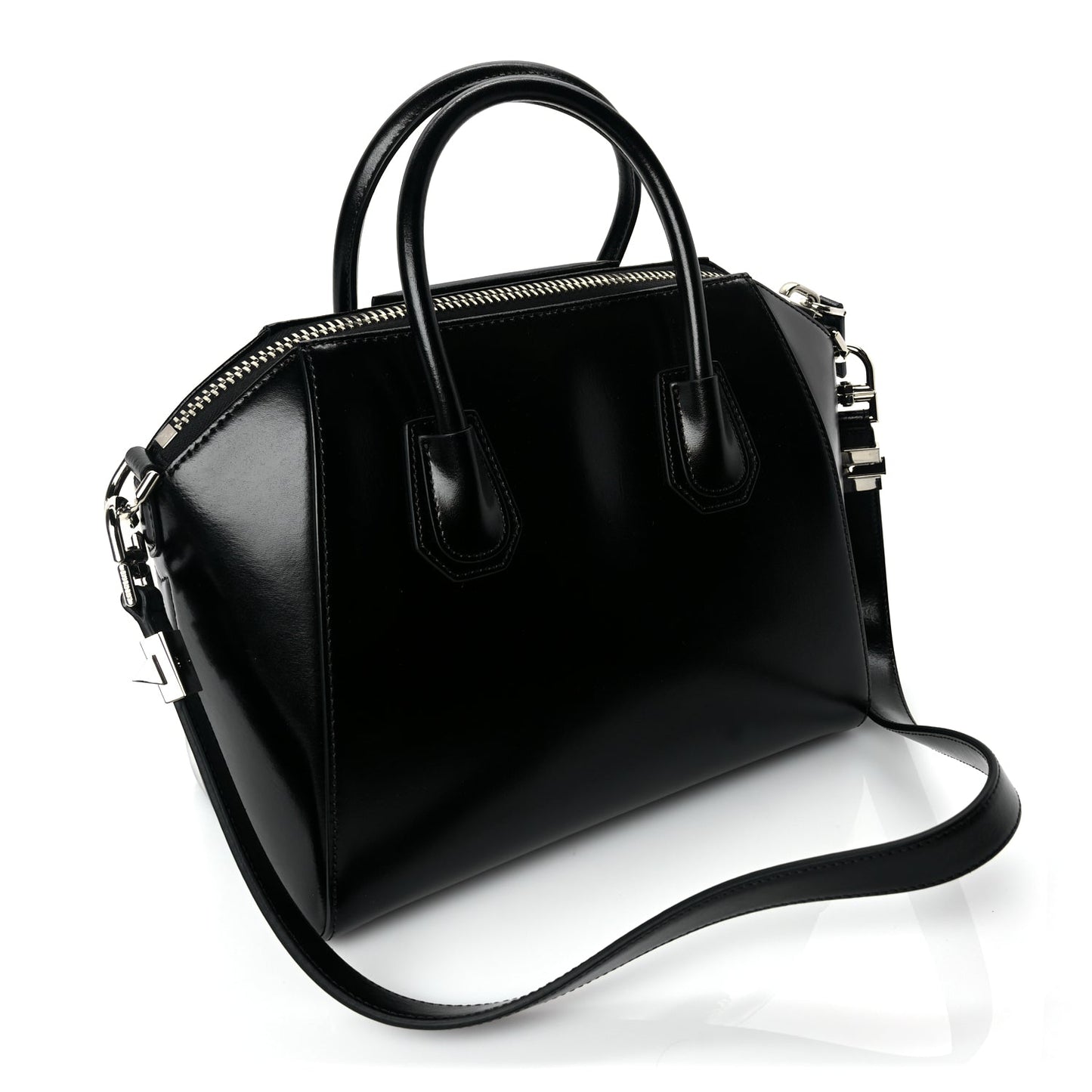 Givenchy Shiny Lord Calfskin Small Antigona Black