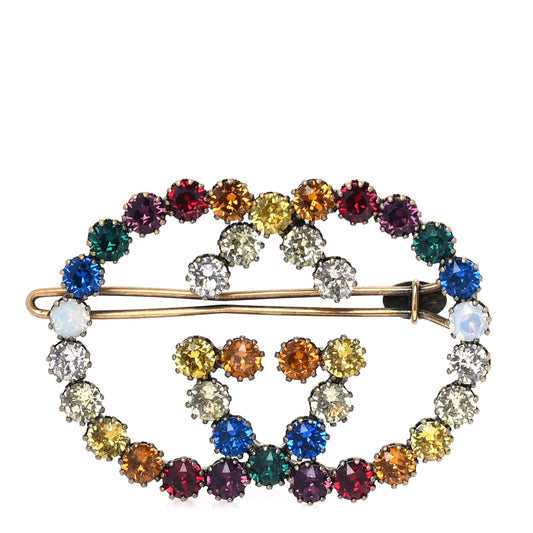 Gucci Crystal Interlocking G Hair Clip Multicolor Multicolor