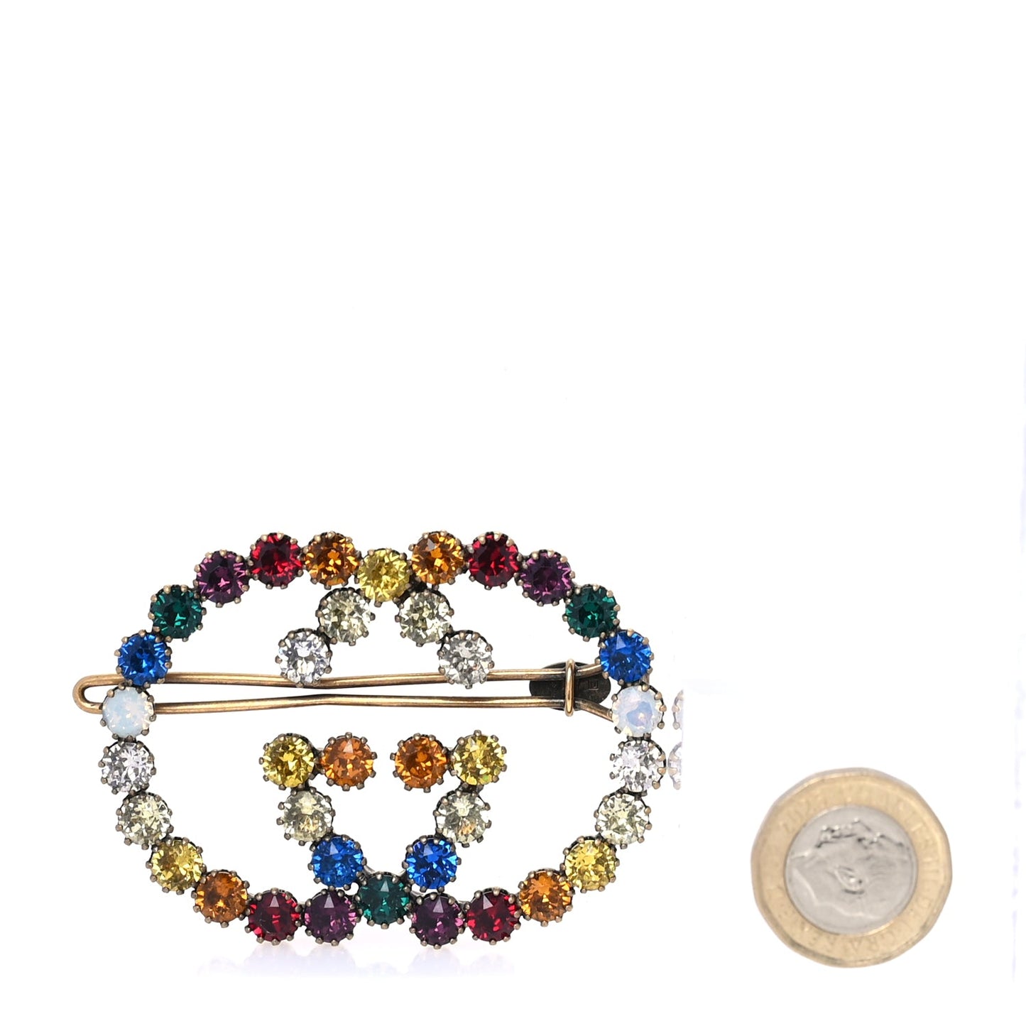 Gucci Crystal Interlocking G Hair Clip Multicolor Multicolor