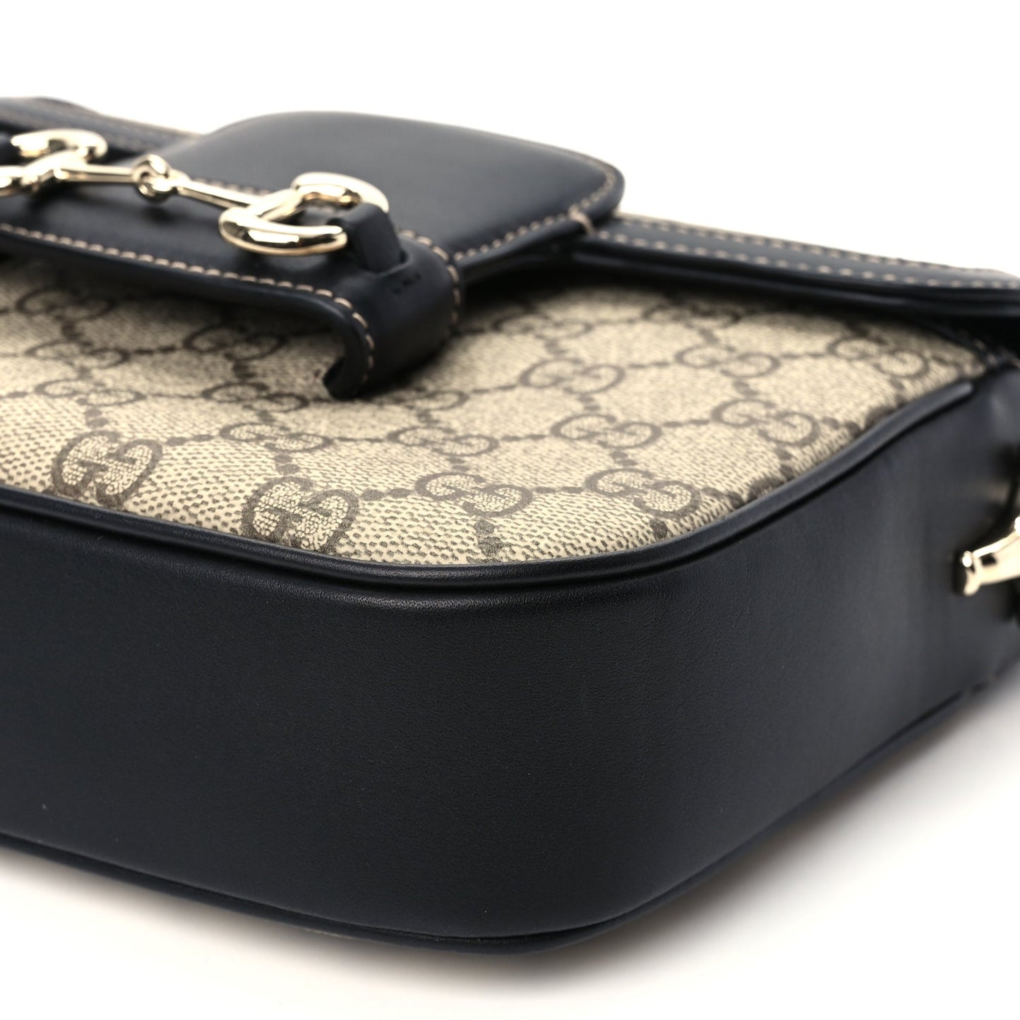 Gucci Supreme Monogram Horsebit 1955 Soft Small Shoulder Bag  GG Supreme Monogram