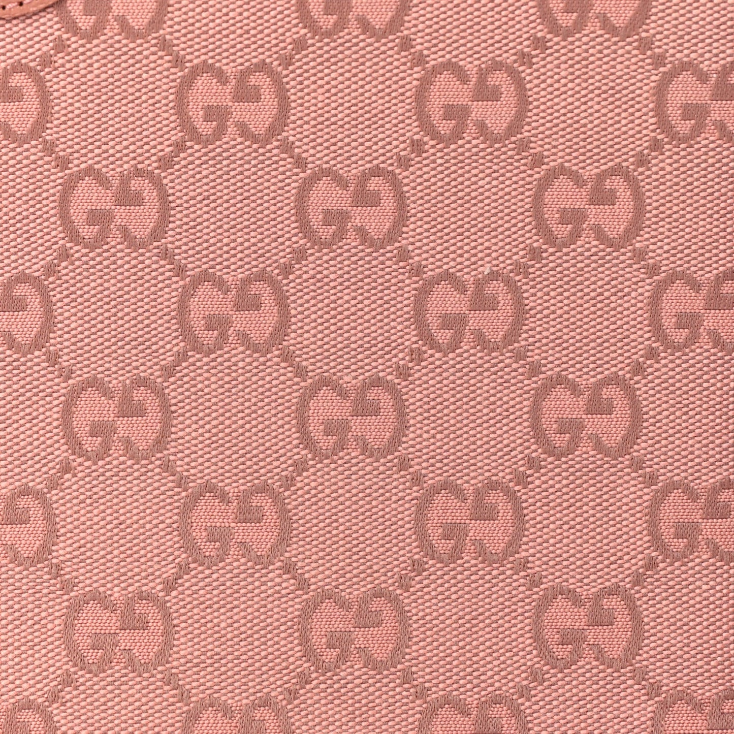 Gucci Monogram Textured Dollar Calfskin Ophidia Pouch Cloche  Rose Pink