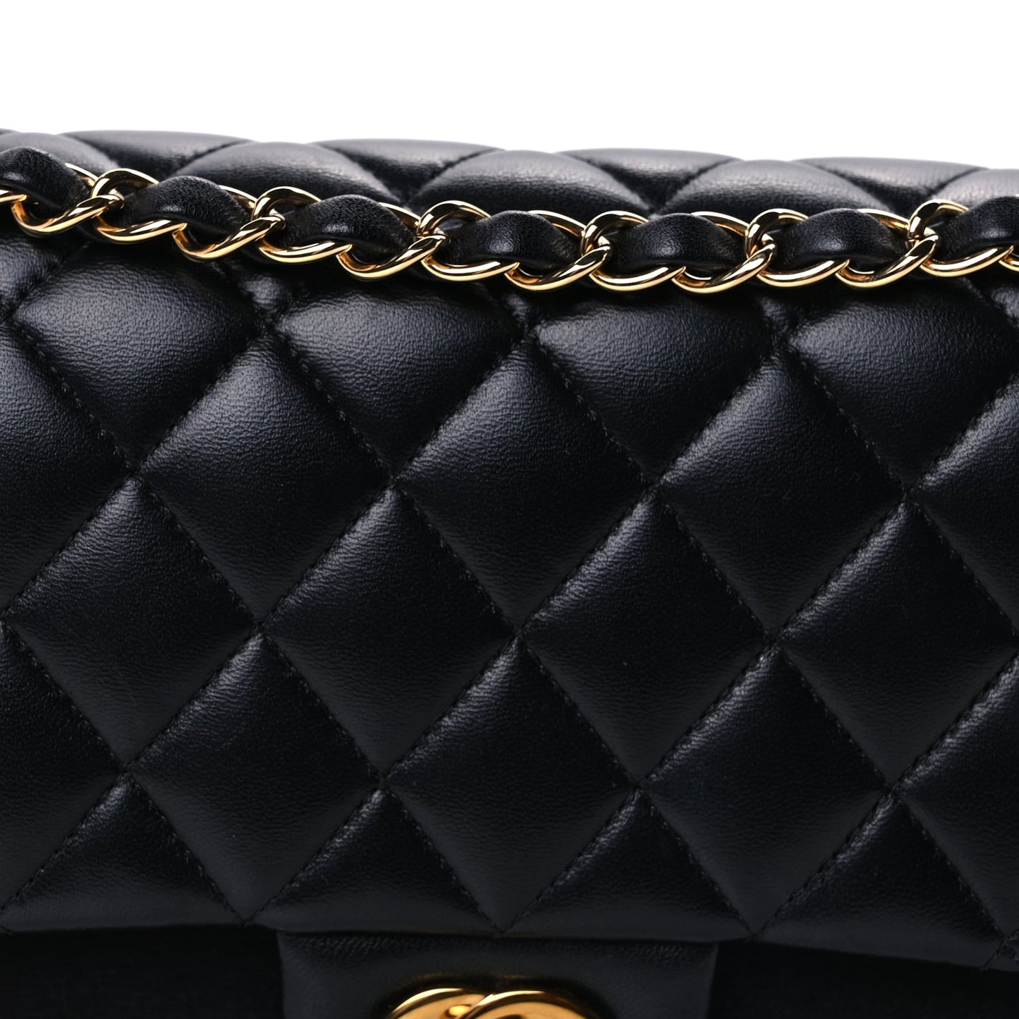 Chanel Lambskin Quilted Medium Double Flap  Black