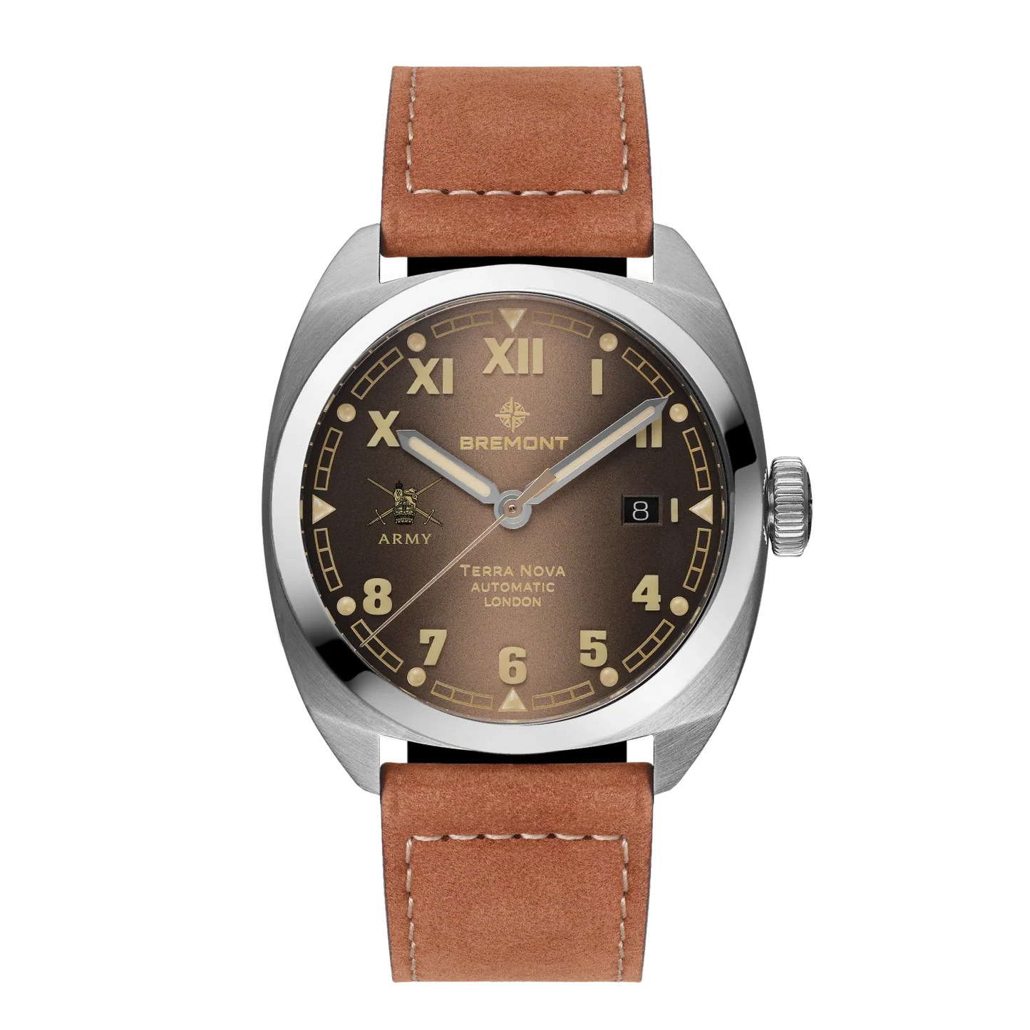 HMAF Terra Nova 40.5mm Date Leather Strap
