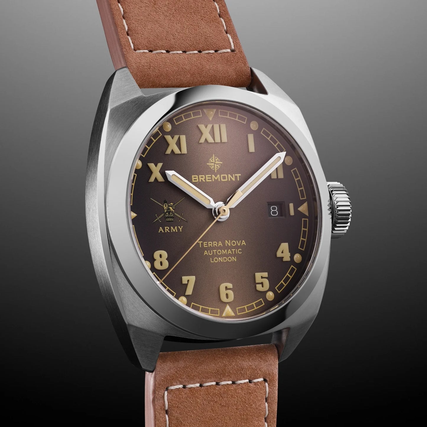 HMAF Terra Nova 40.5mm Date Leather Strap
