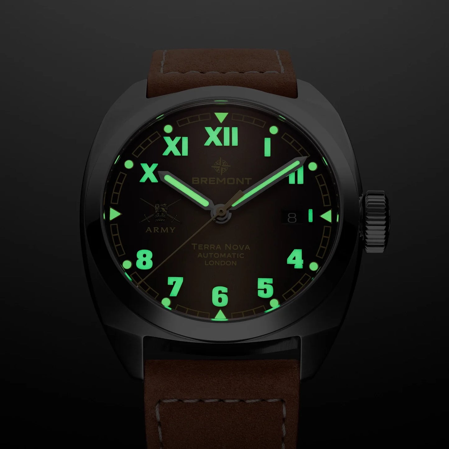 HMAF Terra Nova 40.5mm Date Leather Strap