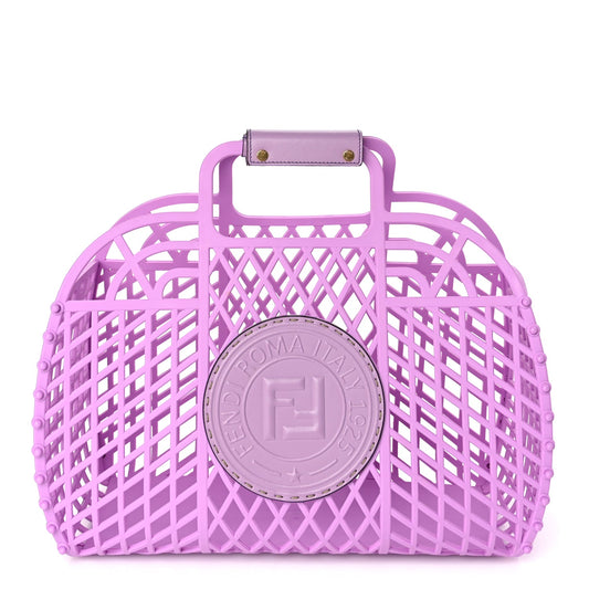 Fendi Recycled Plastic Vitello Liberty Matte Medium Fendi Basket Violetta