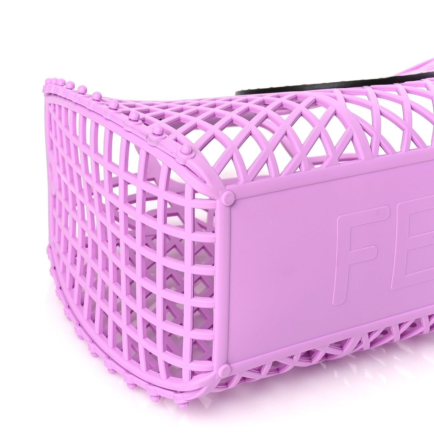 Fendi Recycled Plastic Vitello Liberty Matte Medium Fendi Basket Violetta