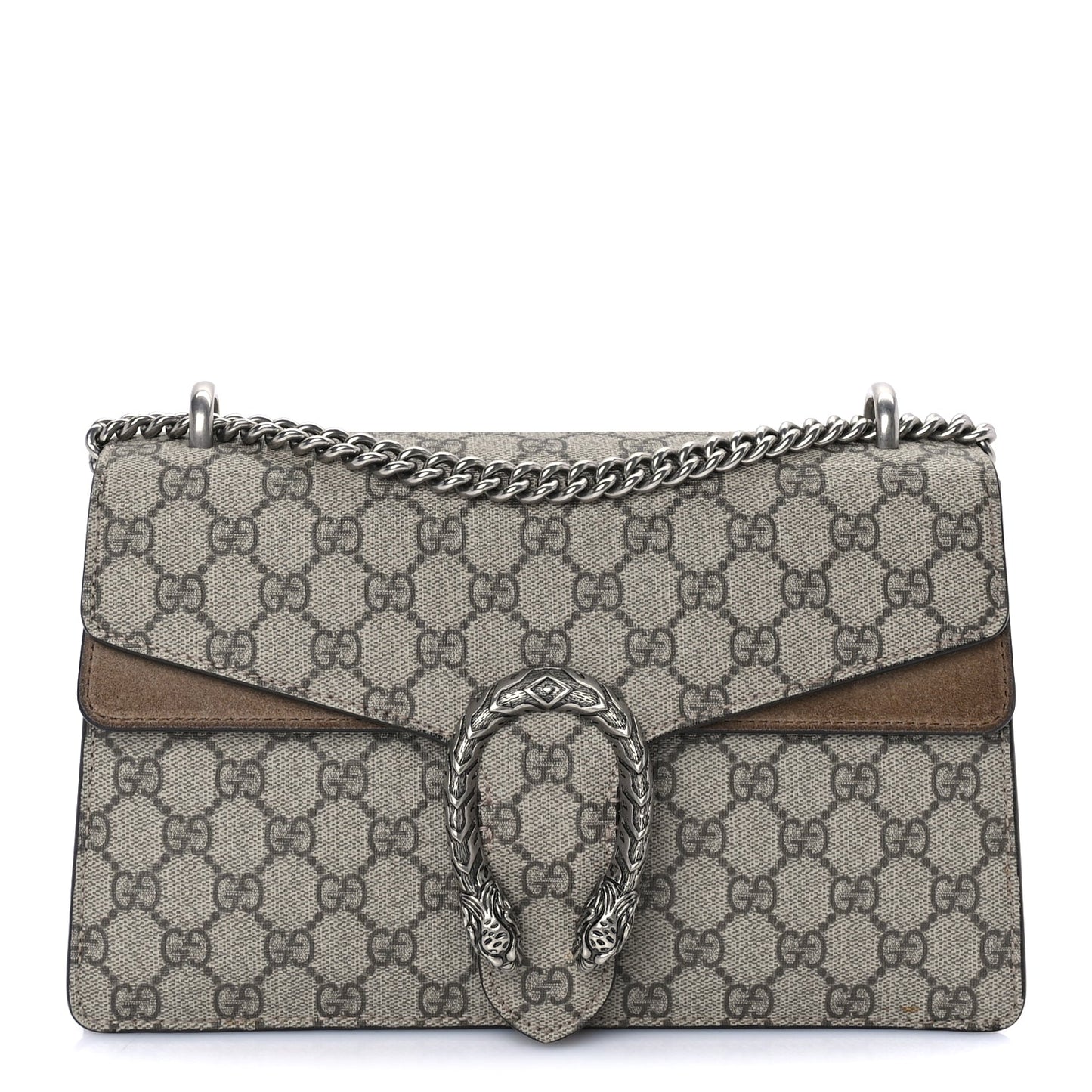 Gucci GG Supreme Monogram Small Dionysus Shoulder Bag  Taupe