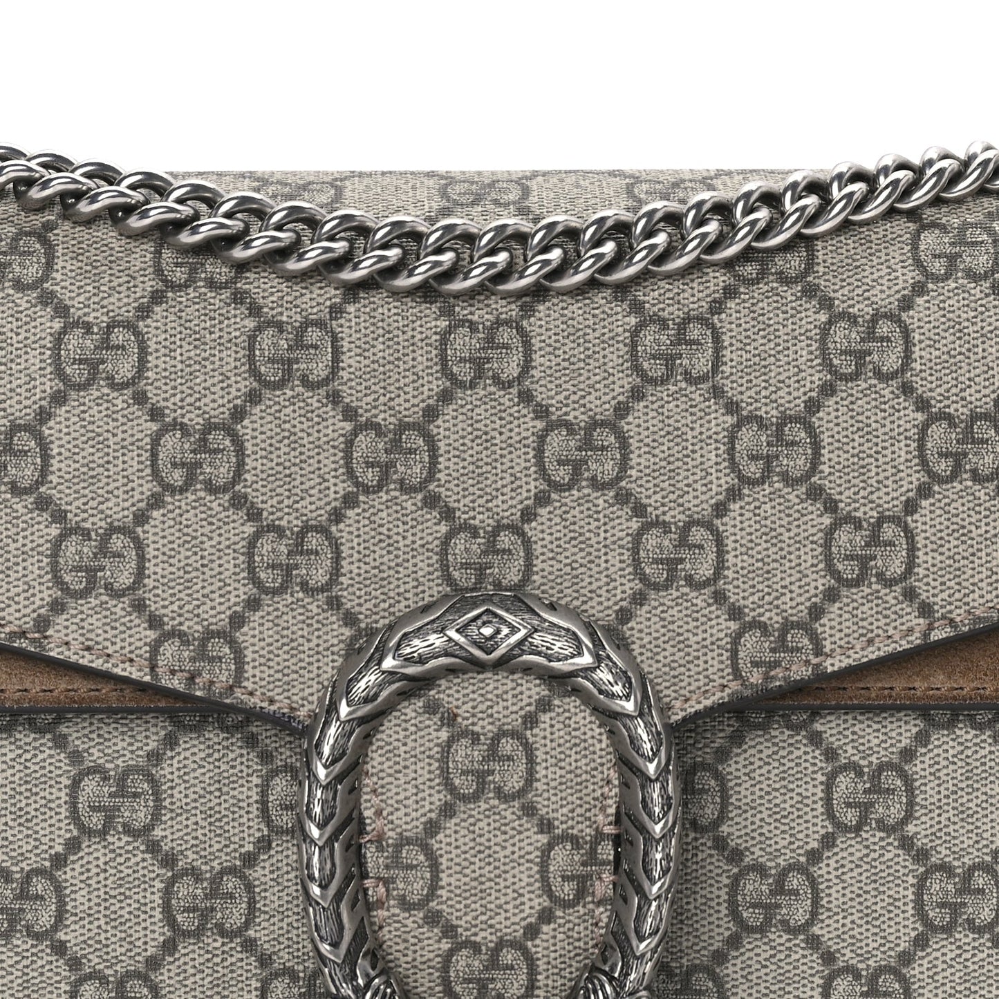 Gucci GG Supreme Monogram Small Dionysus Shoulder Bag  Taupe