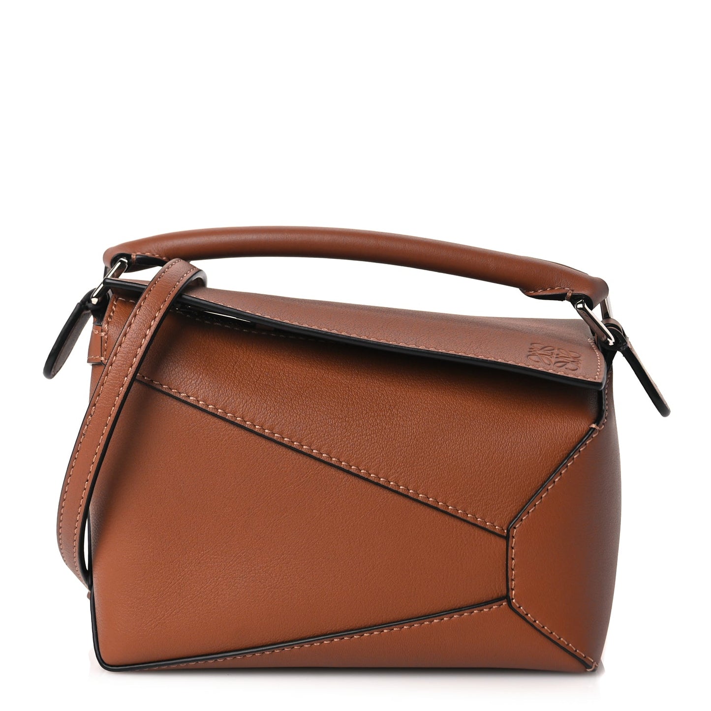 Loewe Calfskin Mini Puzzle Edge Bag Tan