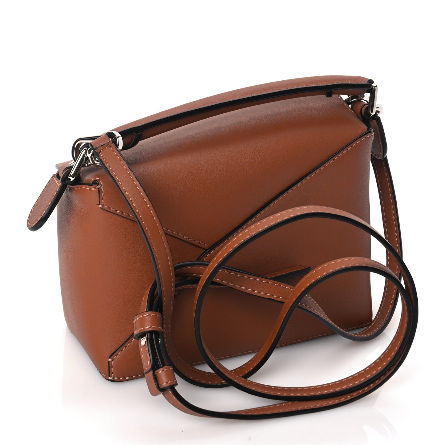 Loewe Calfskin Mini Puzzle Edge Bag Tan