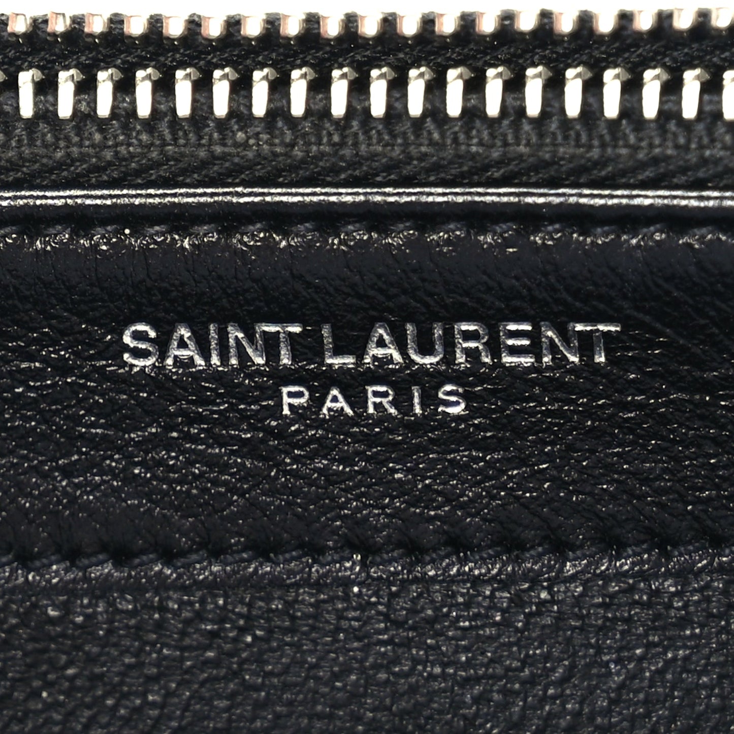 Saint Laurent Metallic Fabric Monogram Envelope Chain Wallet  Anthracite