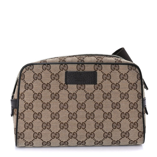 Gucci Monogram Belt Bag Dark Brown
