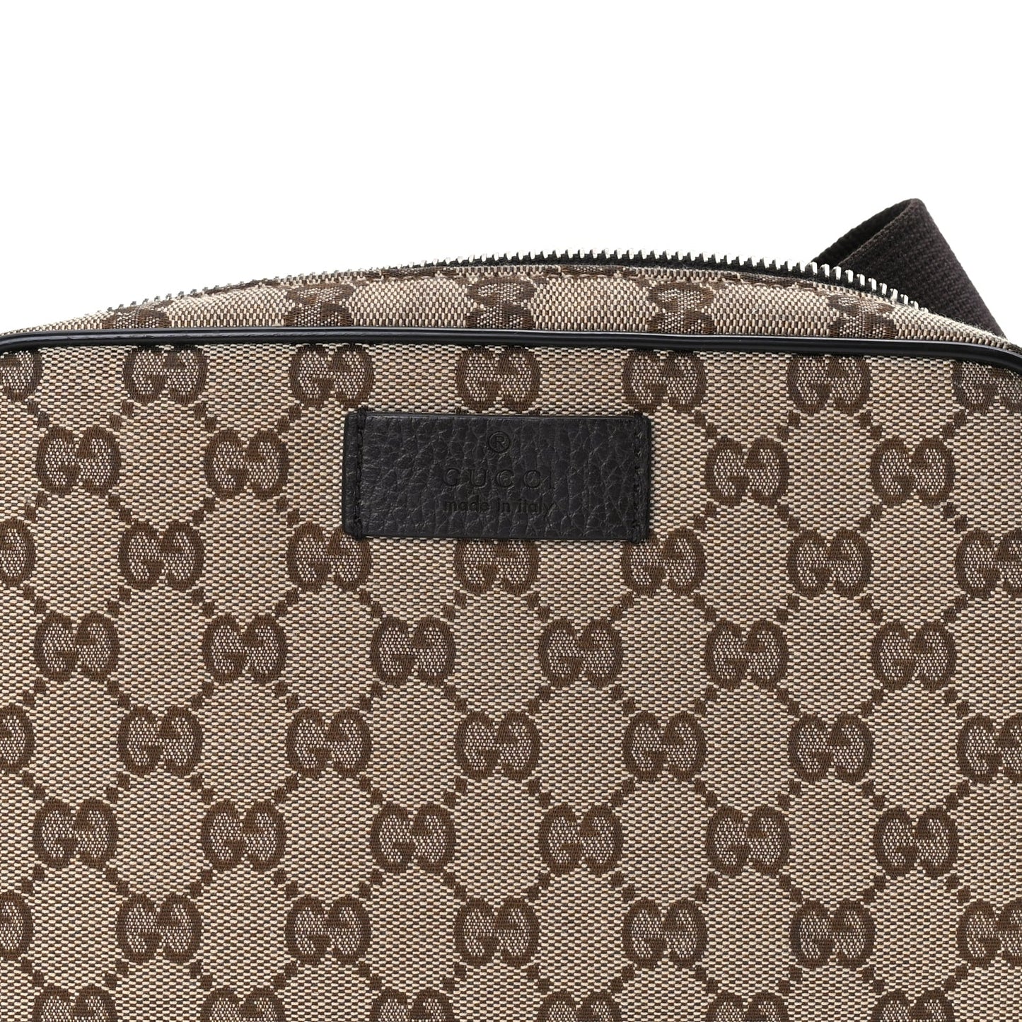 Gucci Monogram Belt Bag Dark Brown