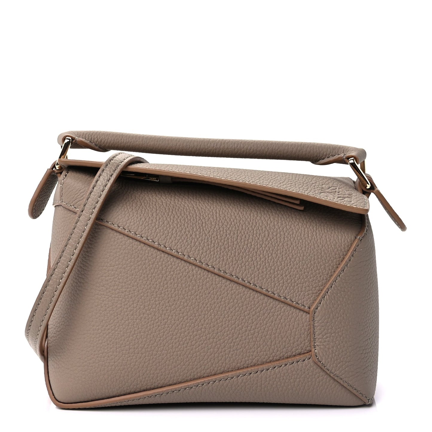 Loewe Calfskin Mini Puzzle Bag  Sand