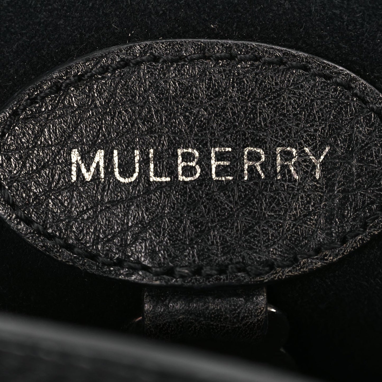 Mulberry Small Classic Grain Calfskin Medium Lily Black