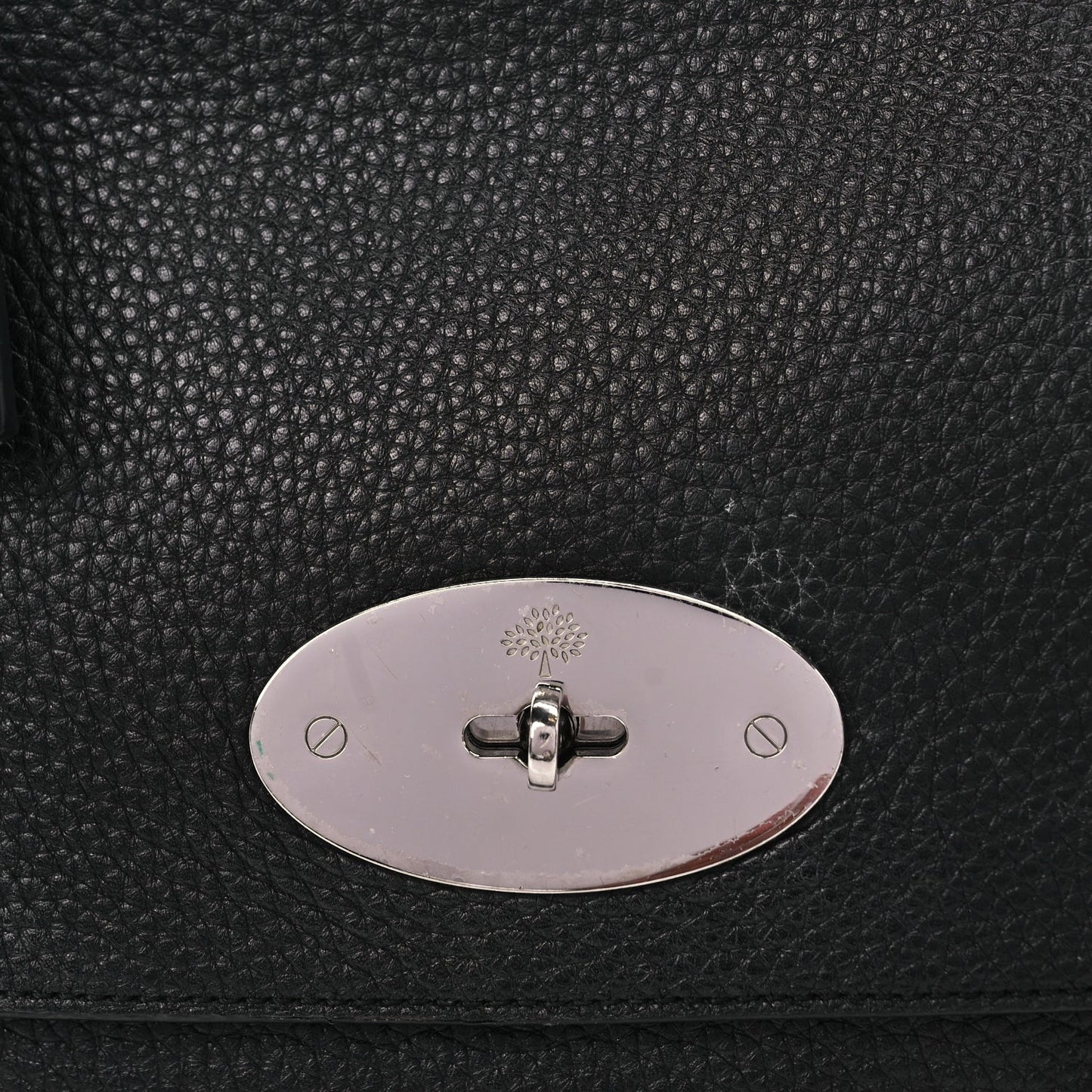 Mulberry Small Classic Grain Calfskin Medium Lily Black