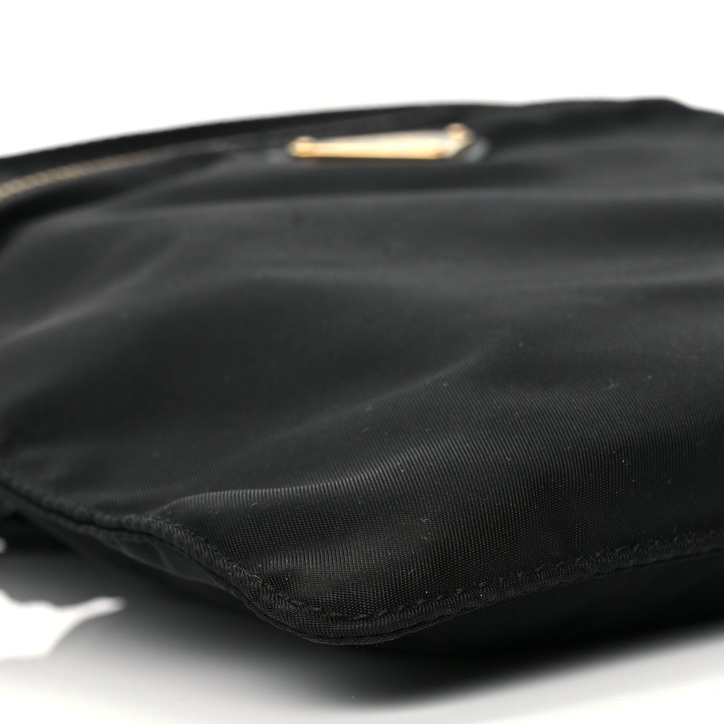 Prada Nylon Vela Flat Messenger Bag Black