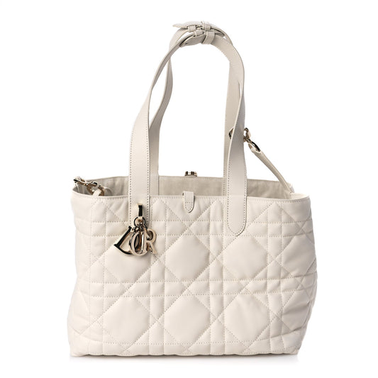Christian Dior Calfskin Macrocannage Medium Toujours Latte