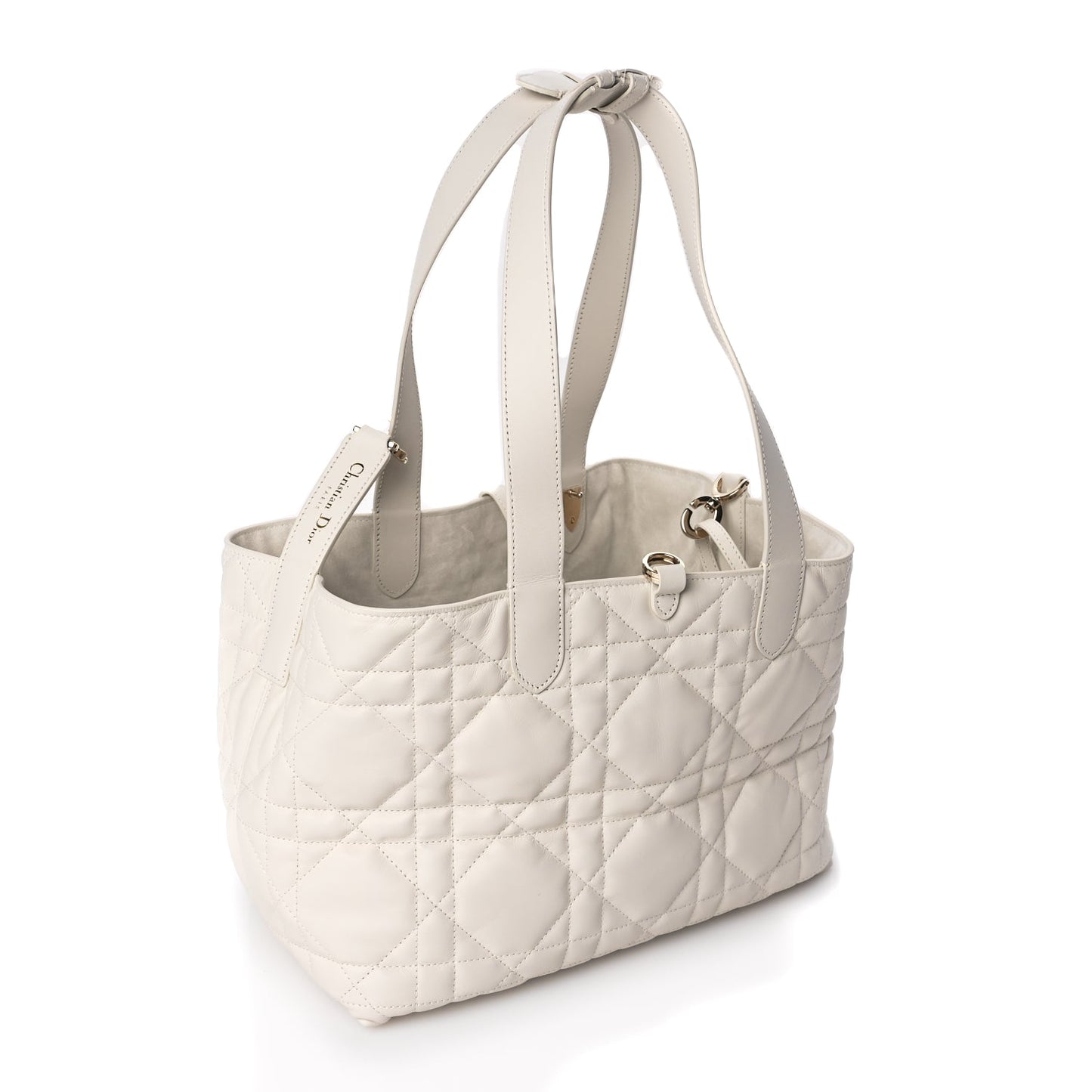 Christian Dior Calfskin Macrocannage Medium Toujours Latte