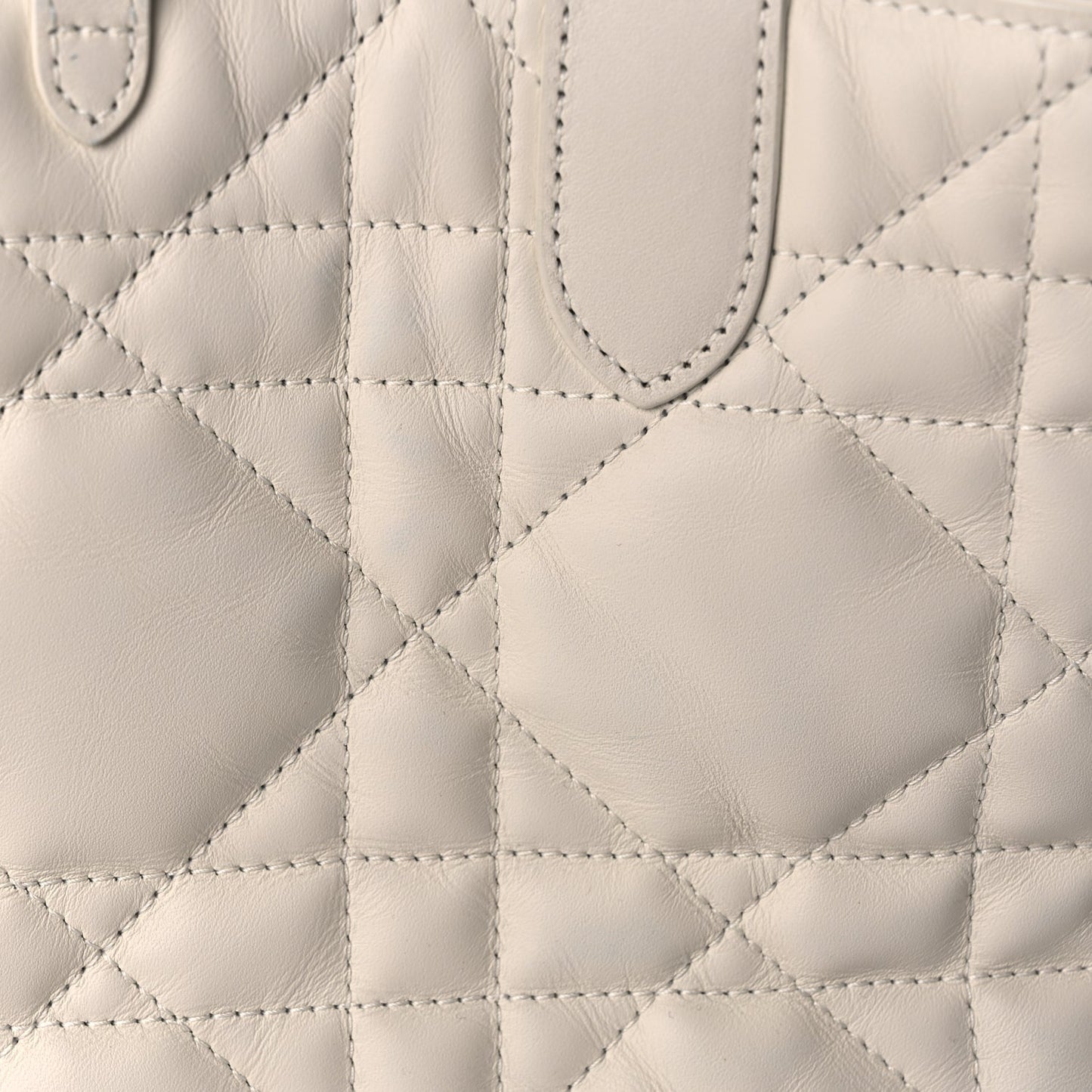 Christian Dior Calfskin Macrocannage Medium Toujours Latte