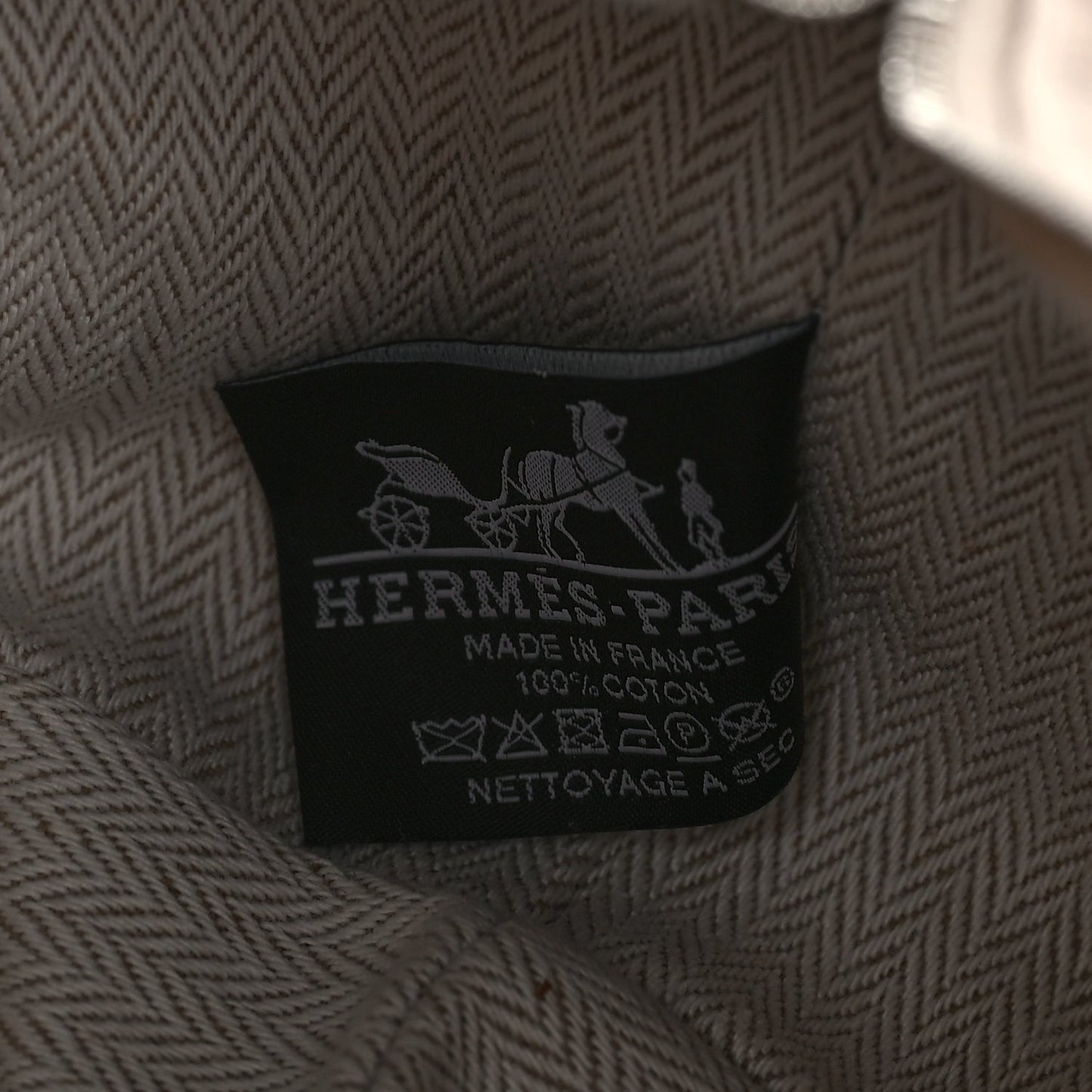 Hermes Canvas Bride-A-Brac Pouch Natural