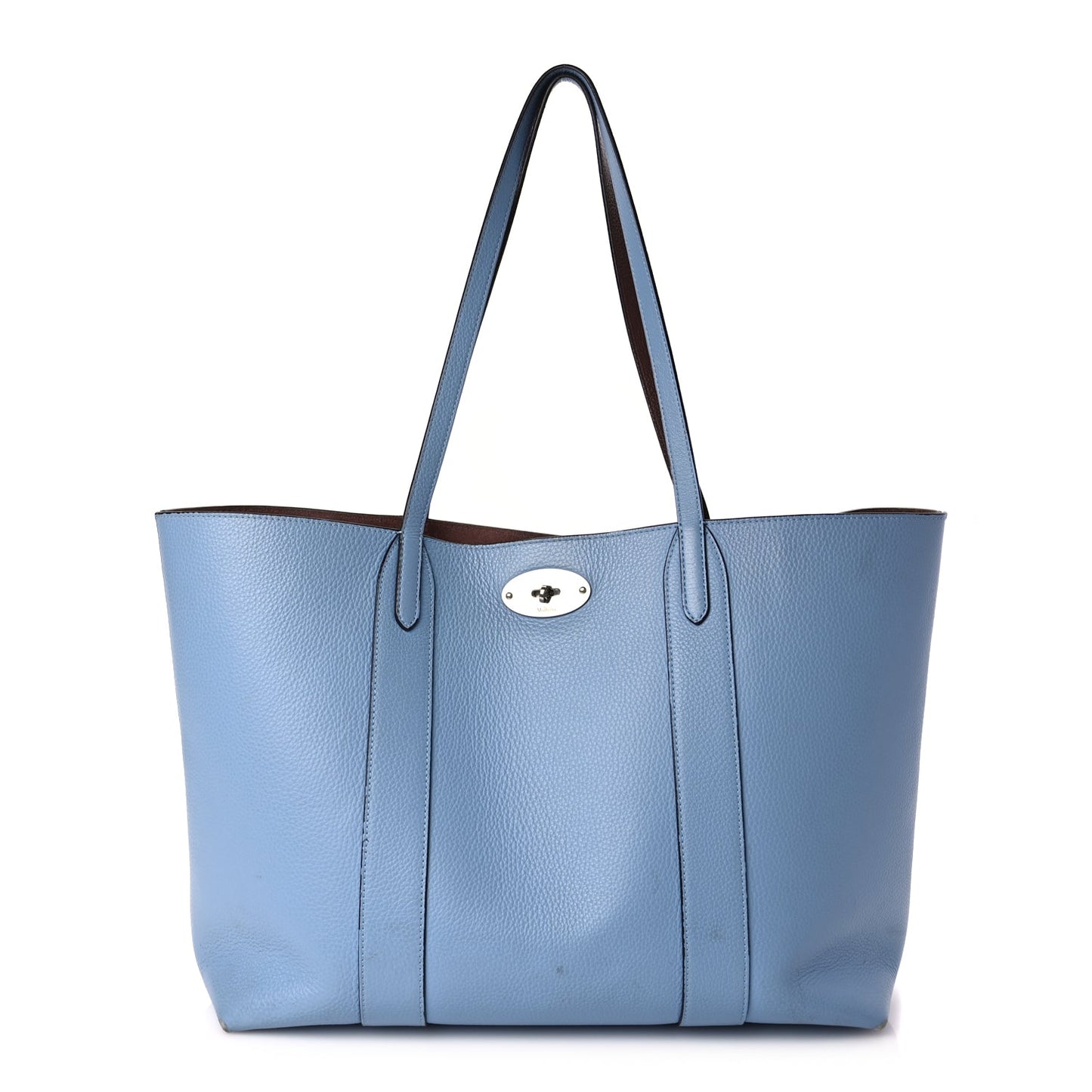Mulberry Small Classic Grain Bayswater Tote Pale Slate