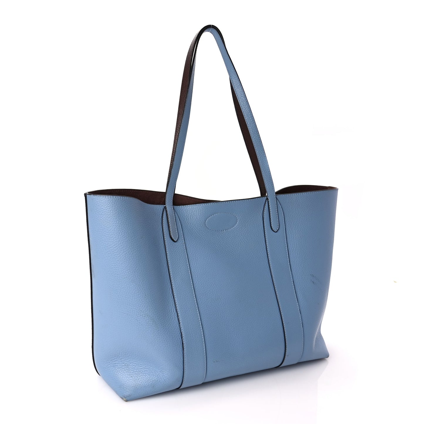 Mulberry Small Classic Grain Bayswater Tote Pale Slate