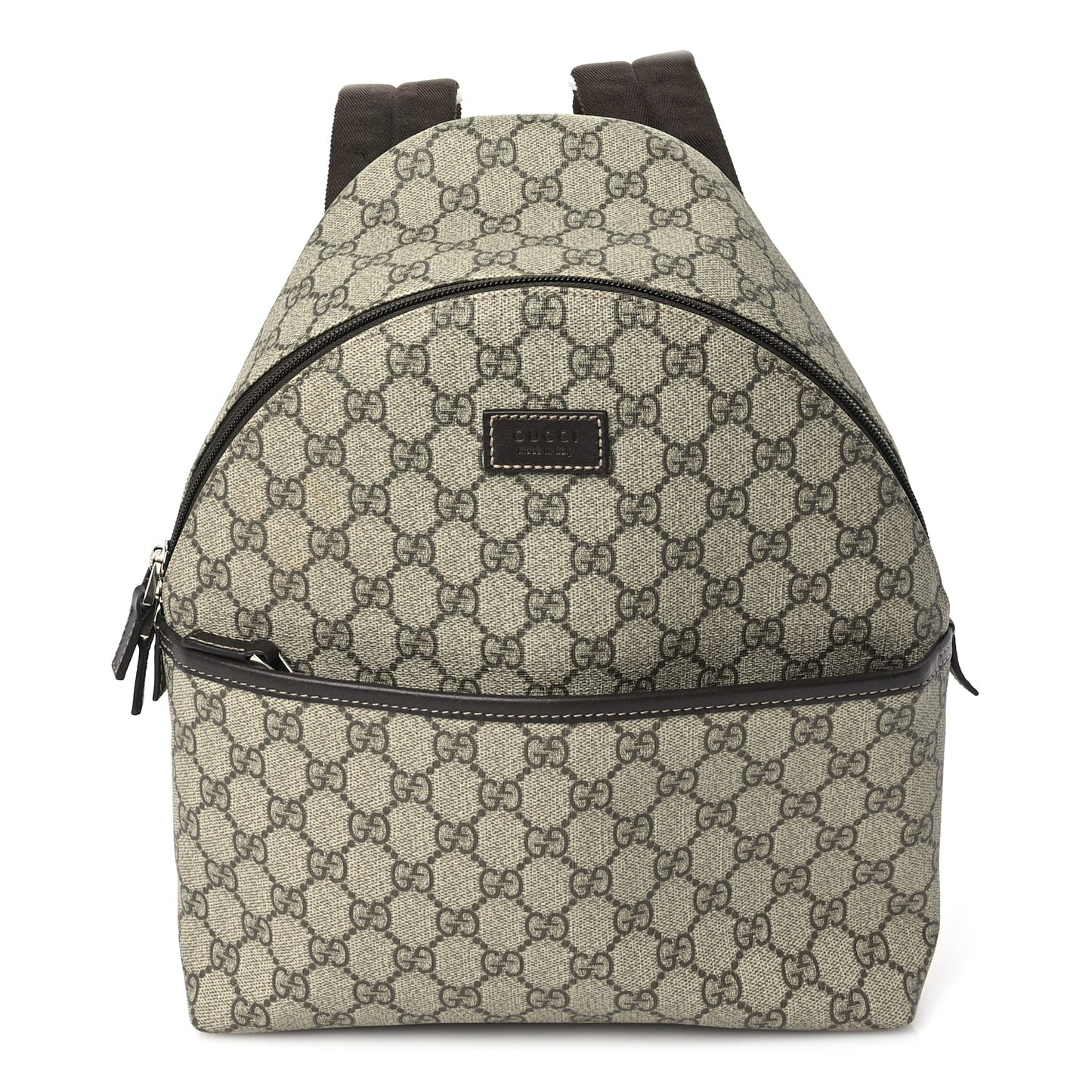 Gucci GG Supreme Monogram Margaux Calfskin Childrens Day Backpack Beige Ebony Cocoa Dark Chocolate