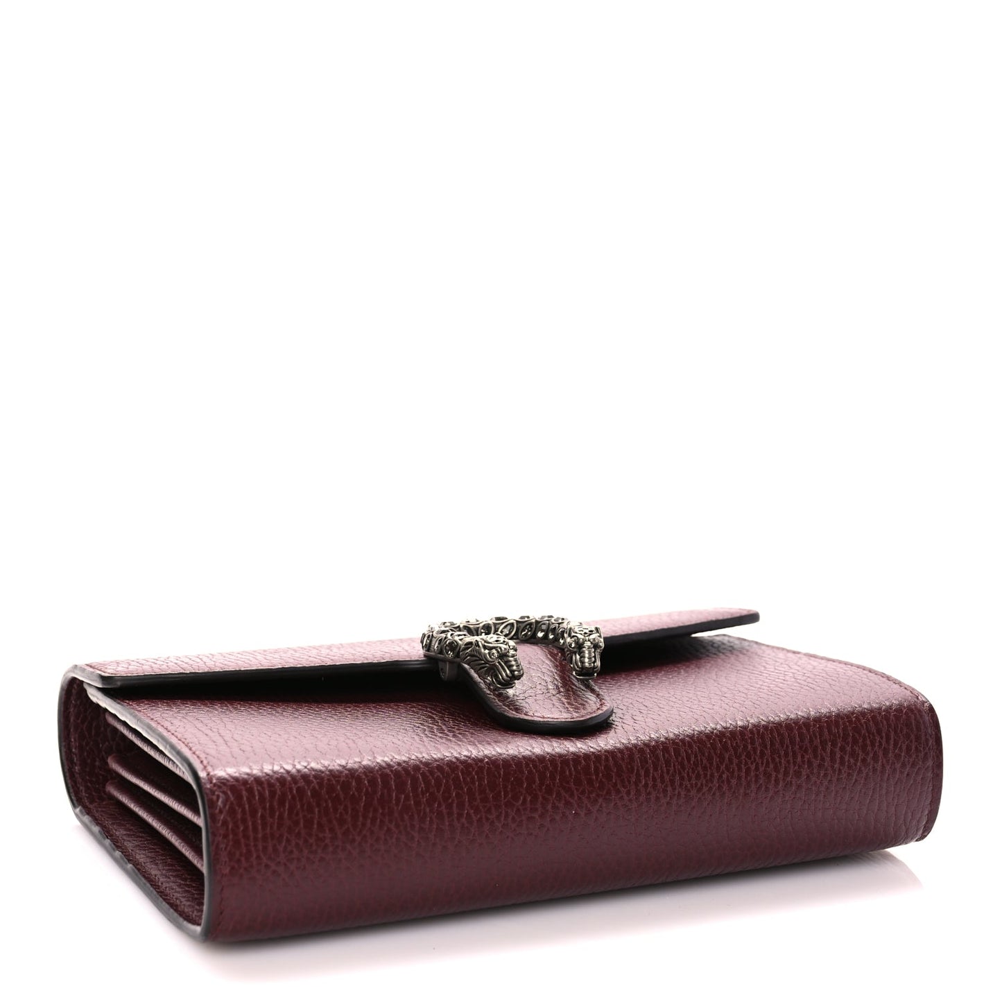 Gucci GUCCI Dollar Calfskin Crystal Mini Dionysus Chain Wallet Vintage Bordeaux