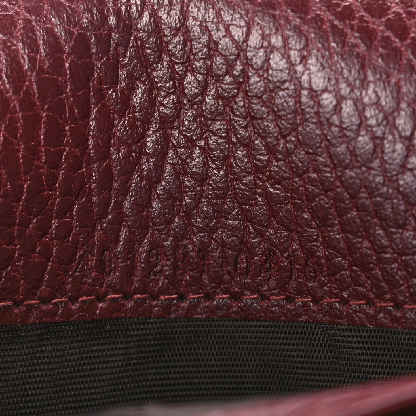 Gucci GUCCI Dollar Calfskin Crystal Mini Dionysus Chain Wallet Vintage Bordeaux