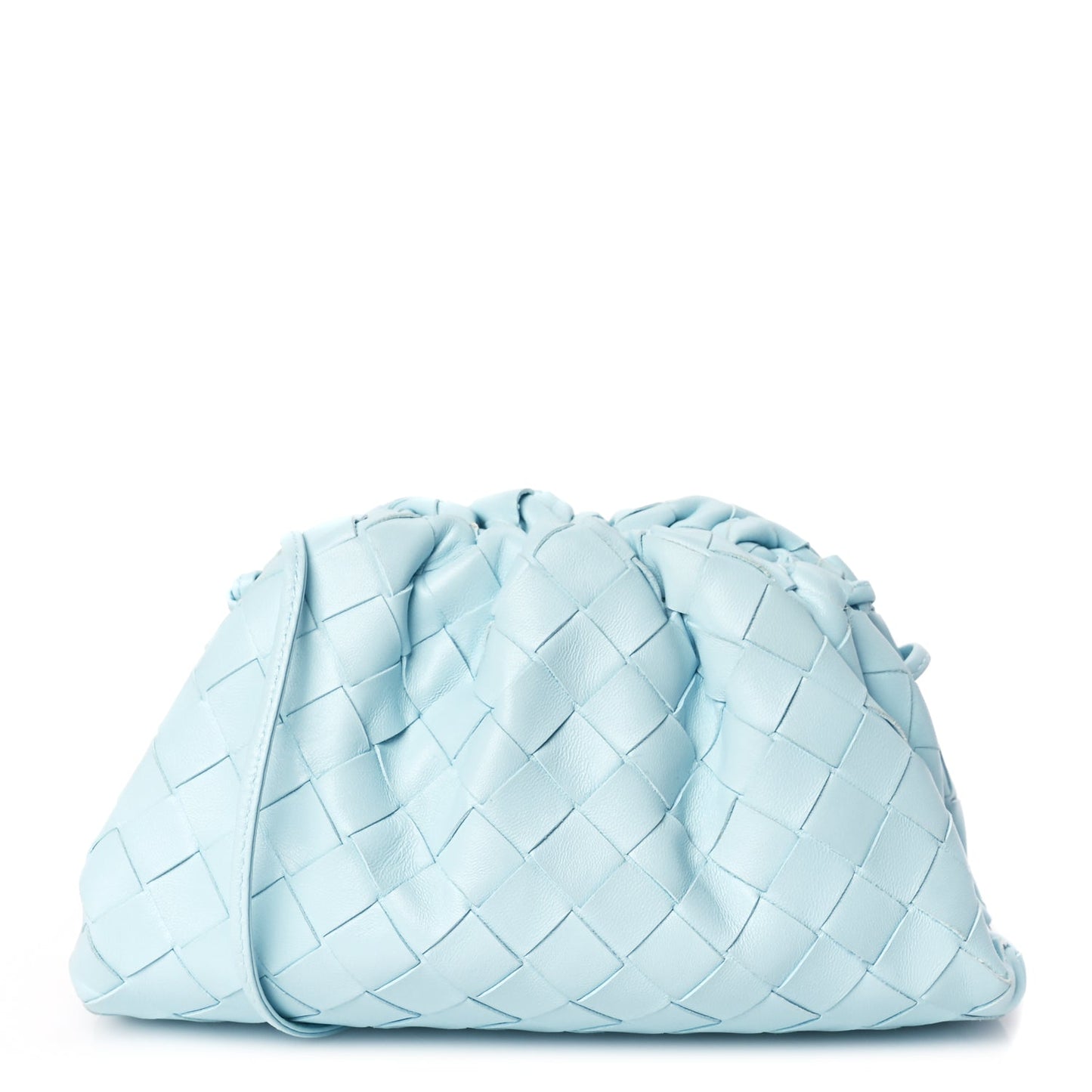 Bottega Veneta Nappa Intrecciato The Mini Pouch Pale Blue