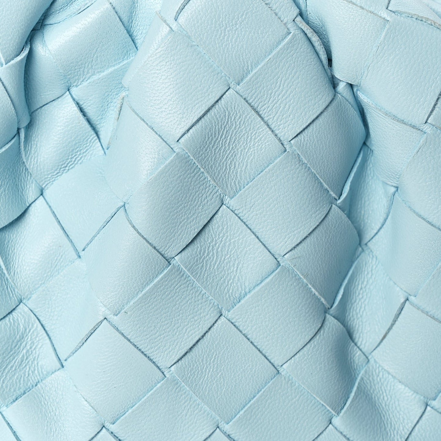 Bottega Veneta Nappa Intrecciato The Mini Pouch Pale Blue