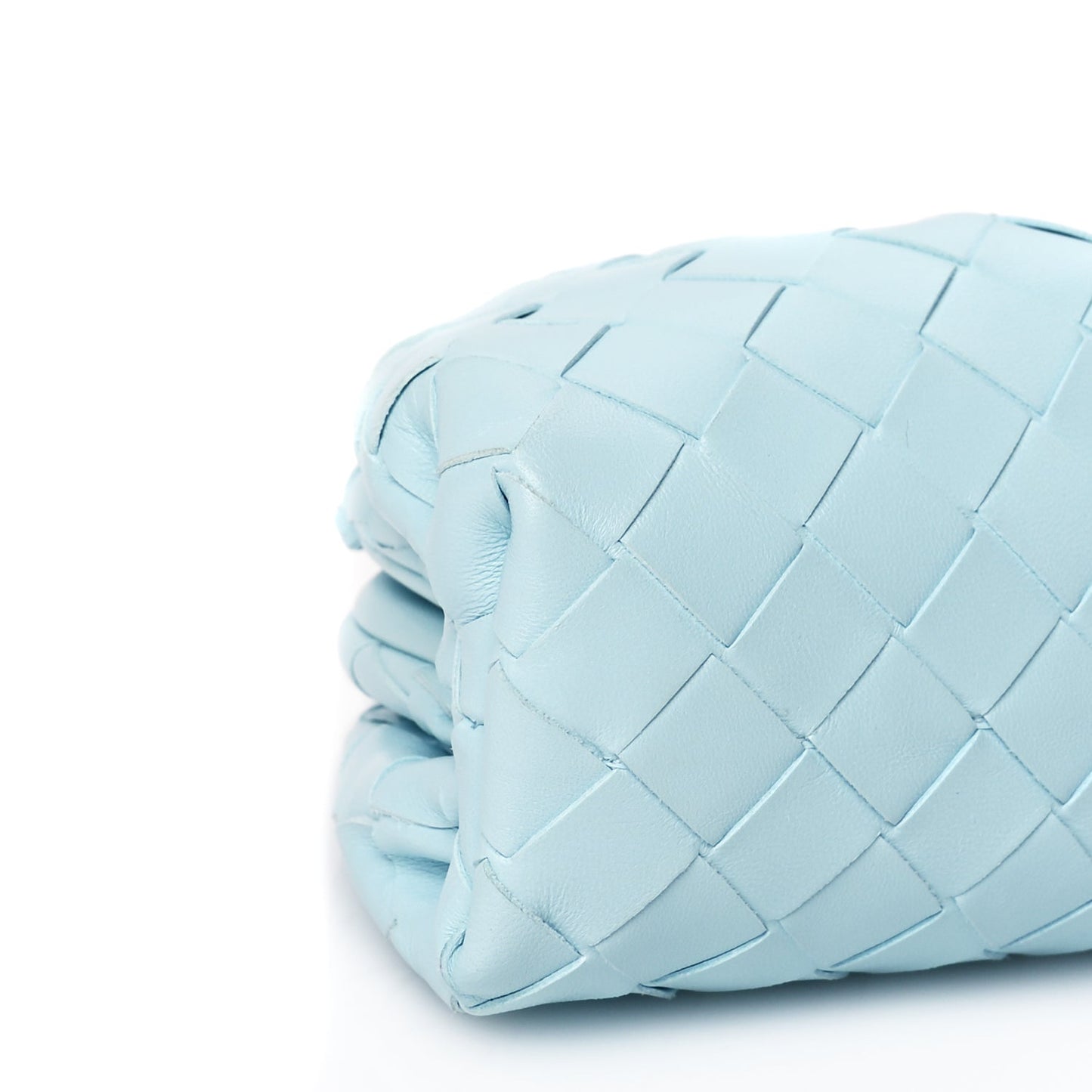 Bottega Veneta Nappa Intrecciato The Mini Pouch Pale Blue