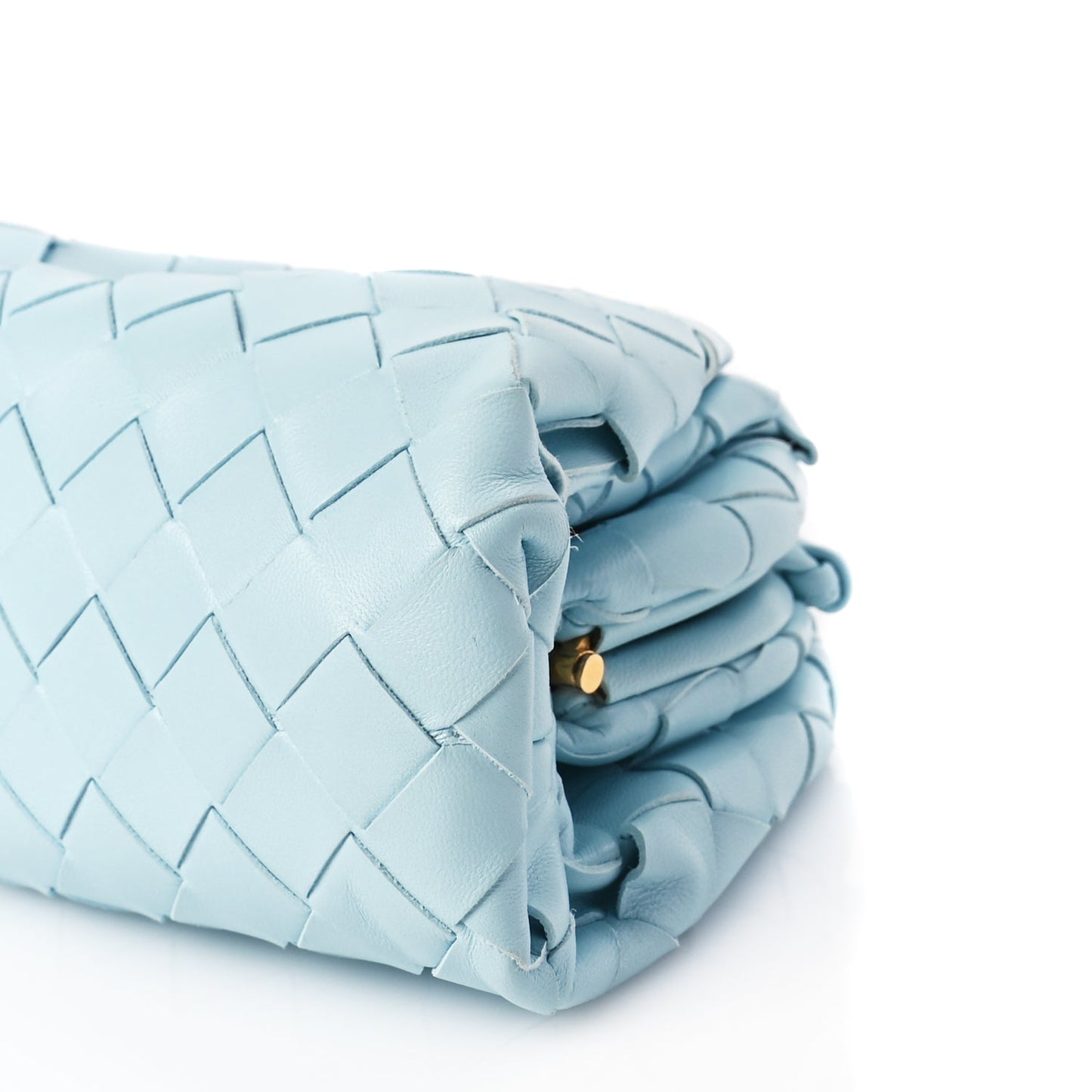 Bottega Veneta Nappa Intrecciato The Mini Pouch Pale Blue