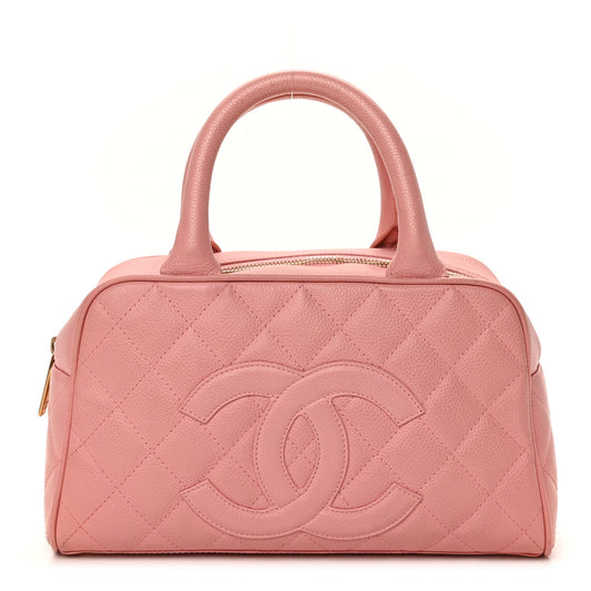 Chanel Caviar Quilted Small Bowler Pink