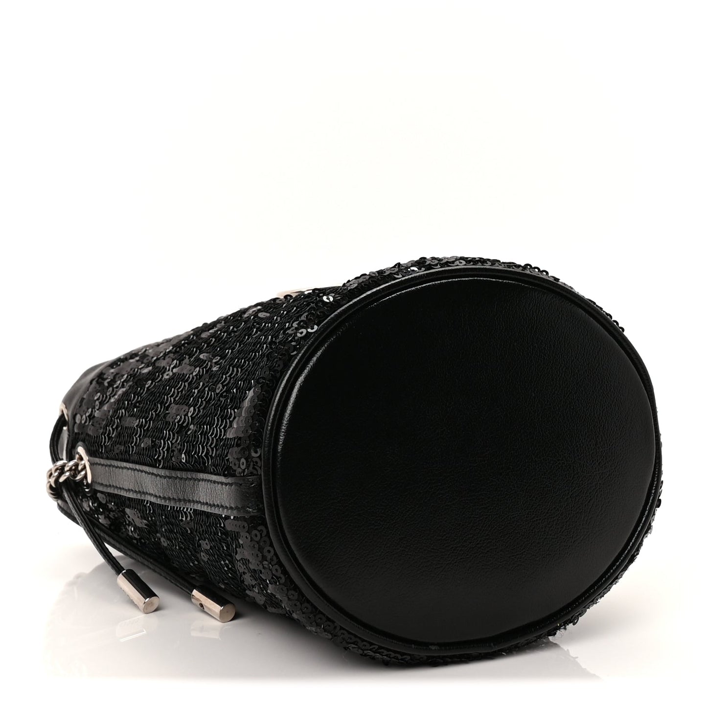 Gucci Sequin Mini GG Marmont 2.0 Bucket Bag  Black