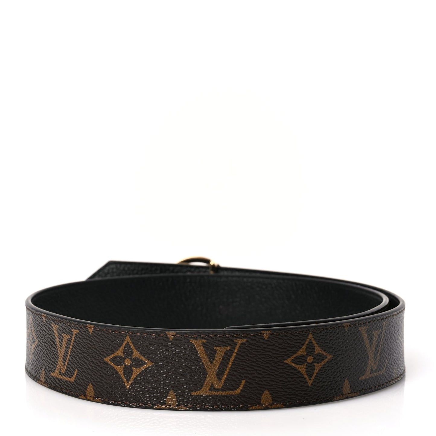 Louis Vuitton Monogram LV Circle 35mm Reversible Belt 80 32 Black