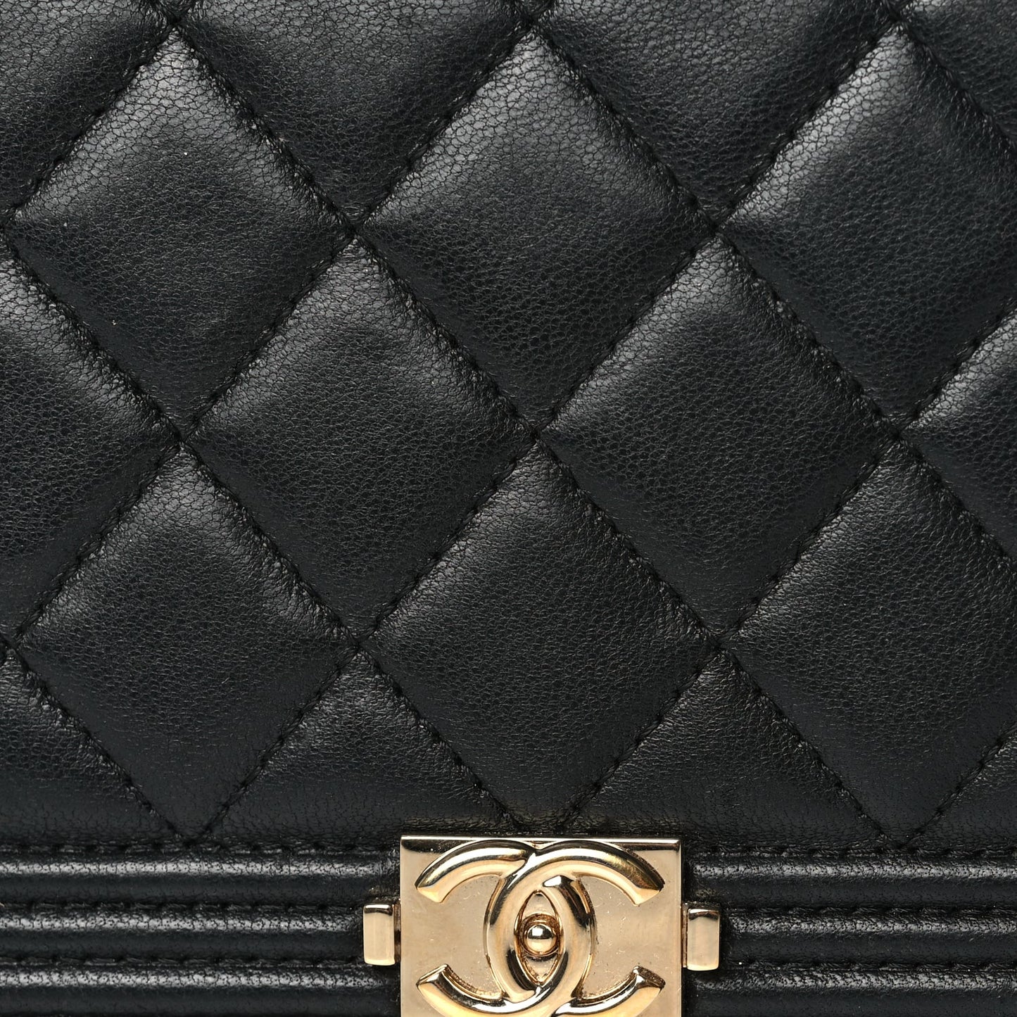 Chanel Lambskin Quilted Boy Yen Wallet Black