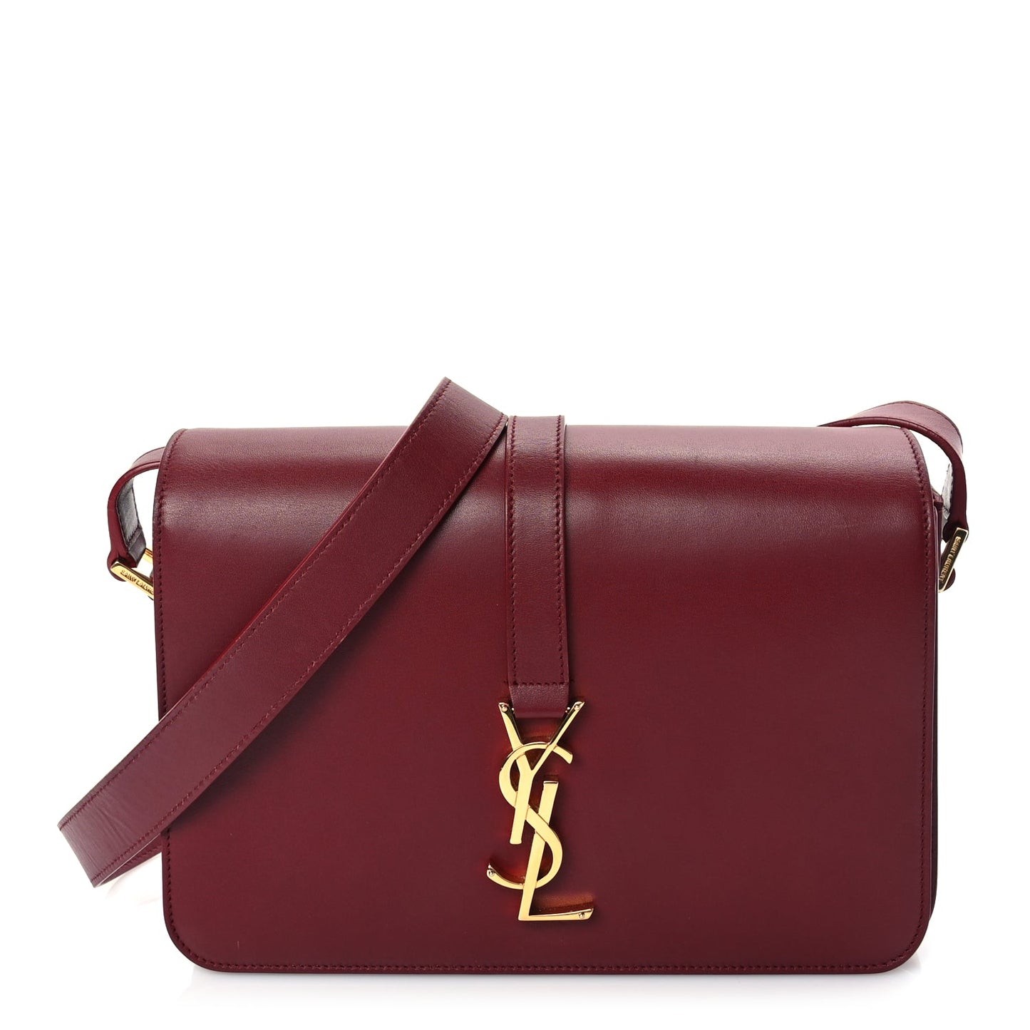 Saint Laurent Calfskin Medium Classic Monogram Universite Bag  Oxblood