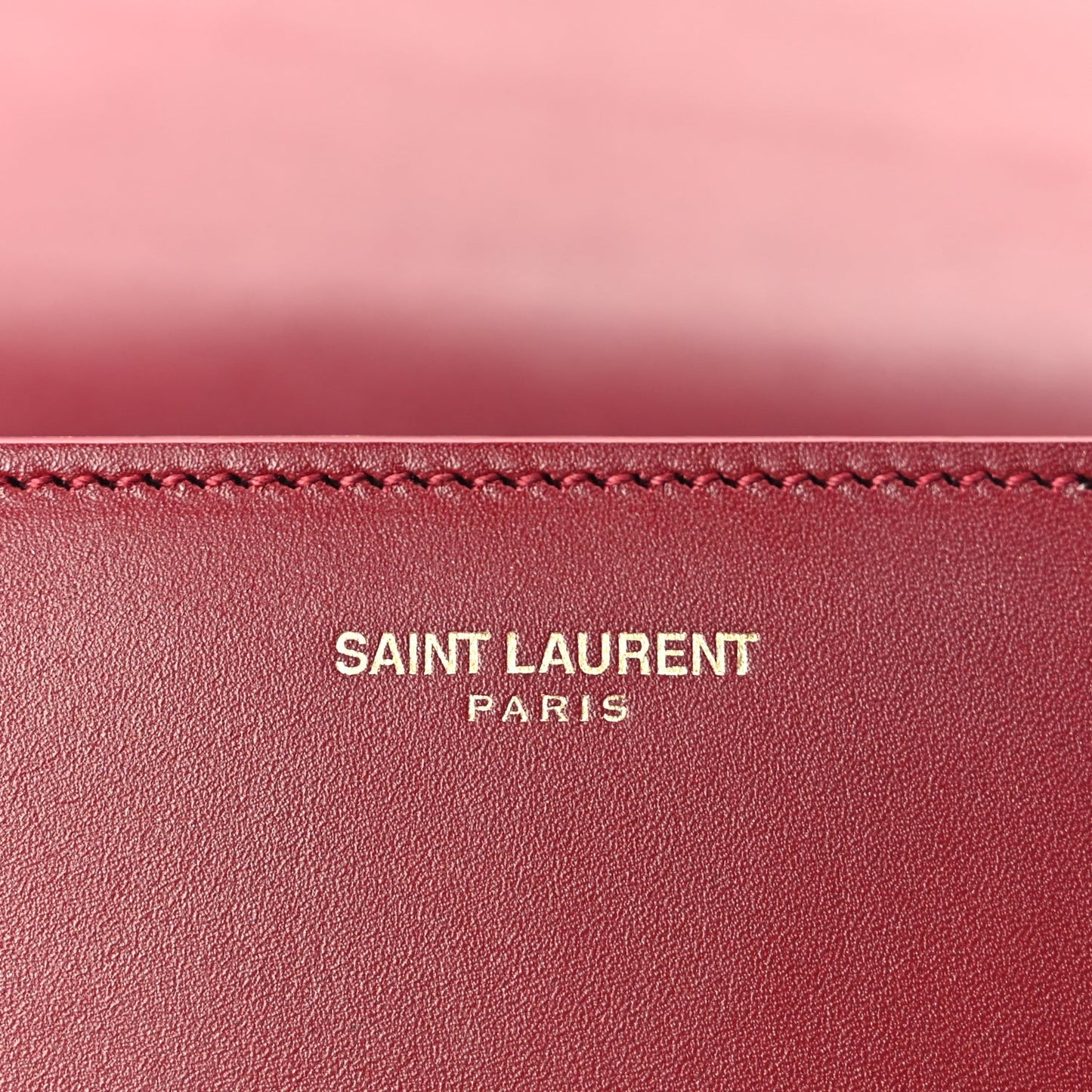 Saint Laurent Calfskin Medium Classic Monogram Universite Bag  Oxblood