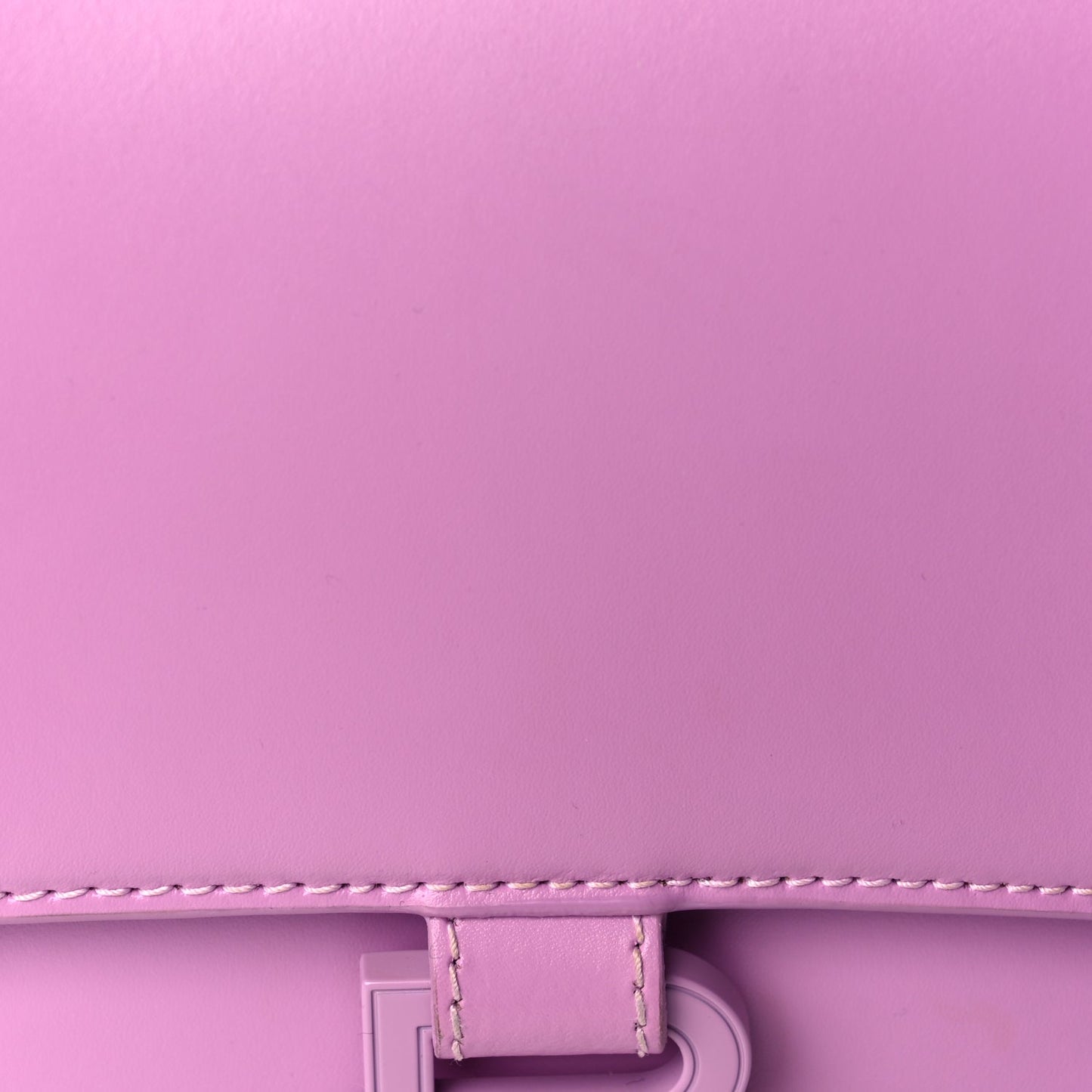 Balenciaga Shiny Box Calfskin Tonal B Small Hourglass Top Handle Bag Lilac